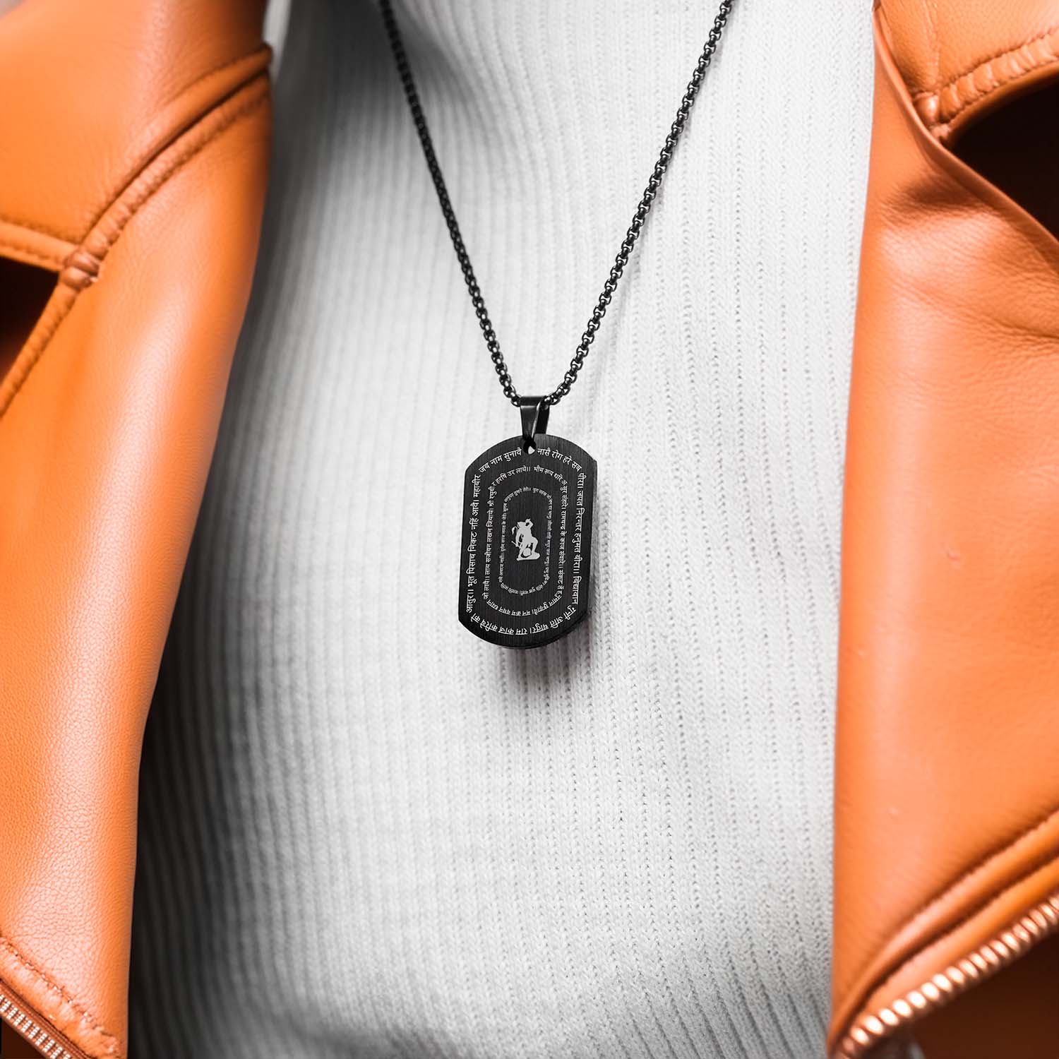 Positivity Hanuman Chalisa 9 Verse Tag Necklace - Image 3