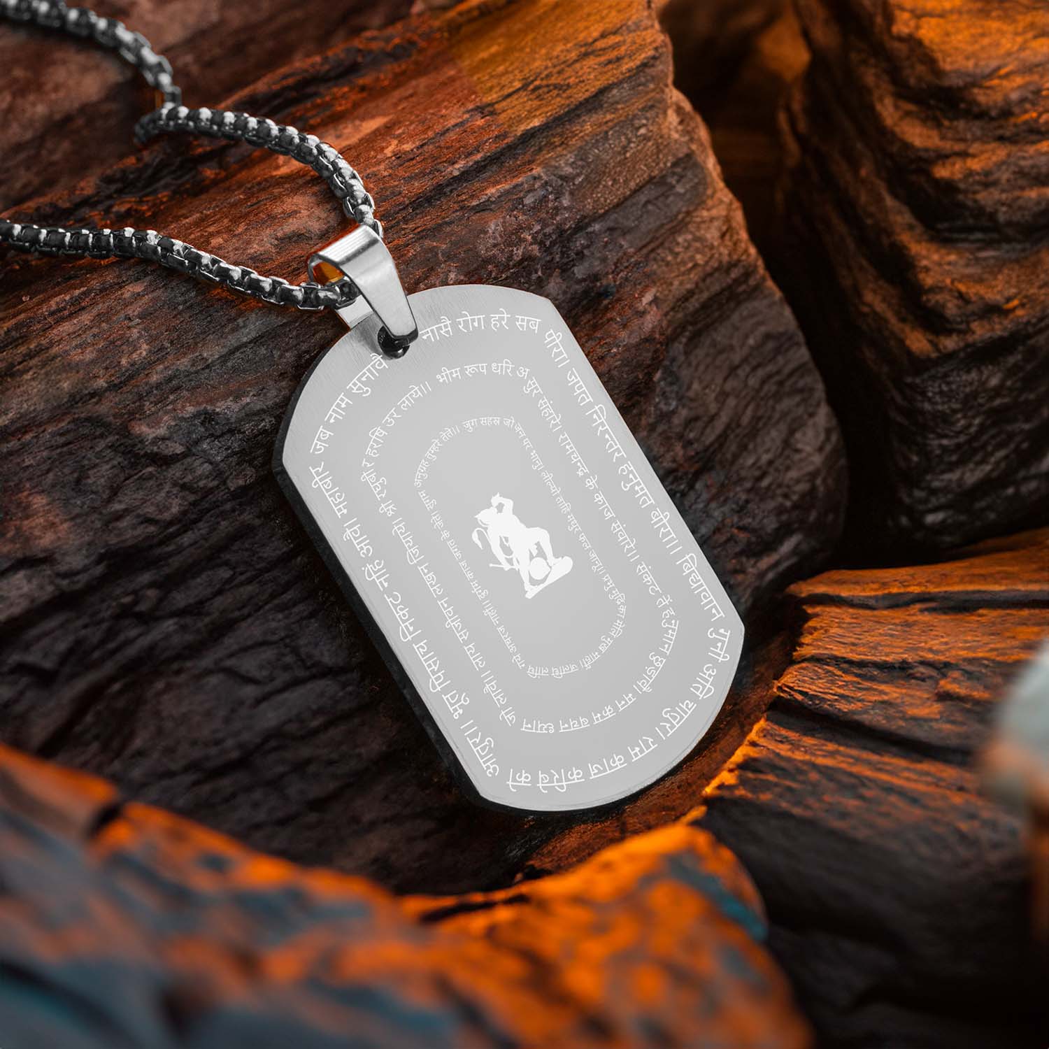 Positivity Hanuman Chalisa 9 Verse Tag Necklace - Image 9