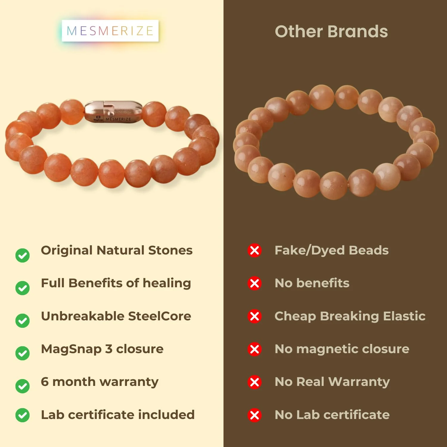 Positivity Sunstone Natural Stone Bracelet with Magsnap 3 - Image 7