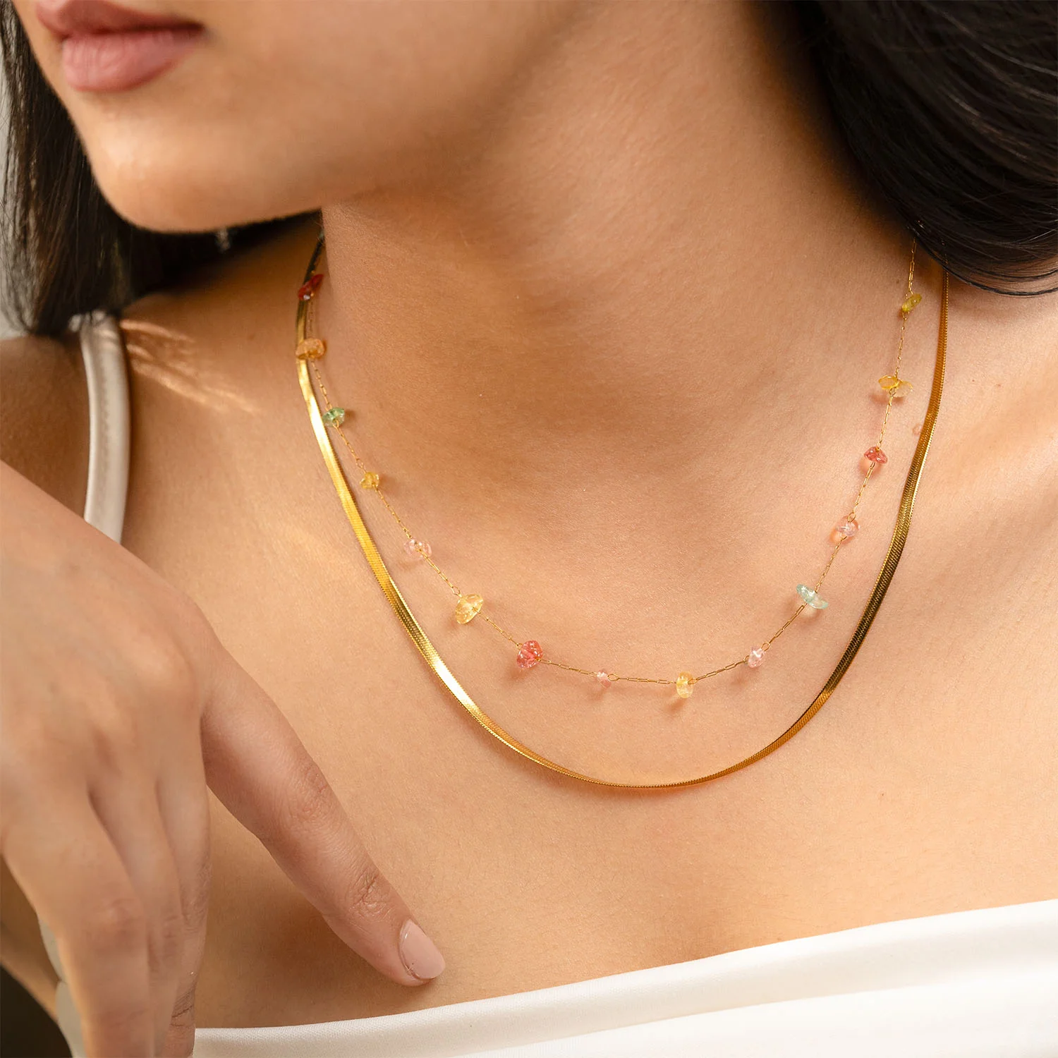 Prism Drift Stack Necklace - Image 2
