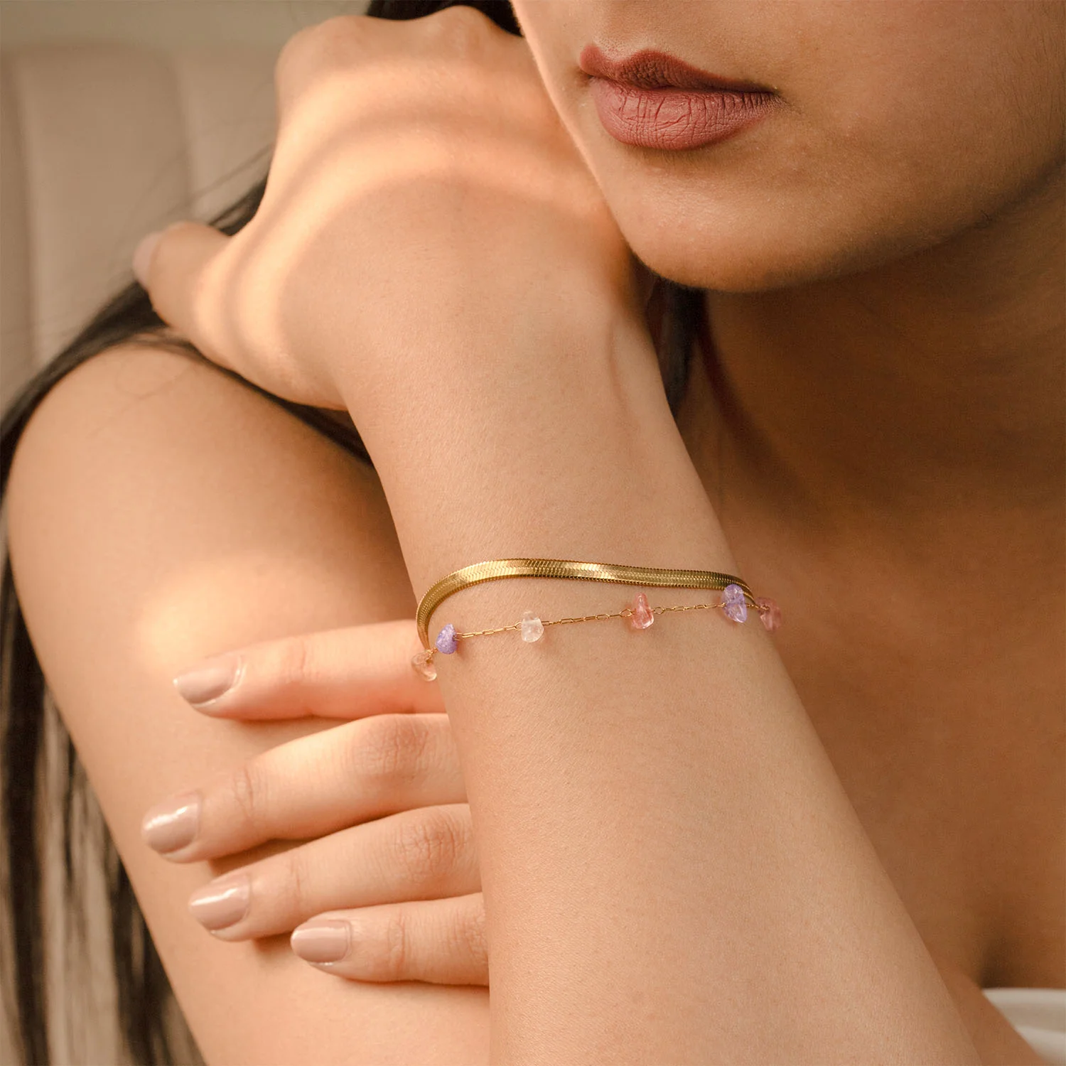 Prism Flow Stack Adjustable Bracelet - Image 2