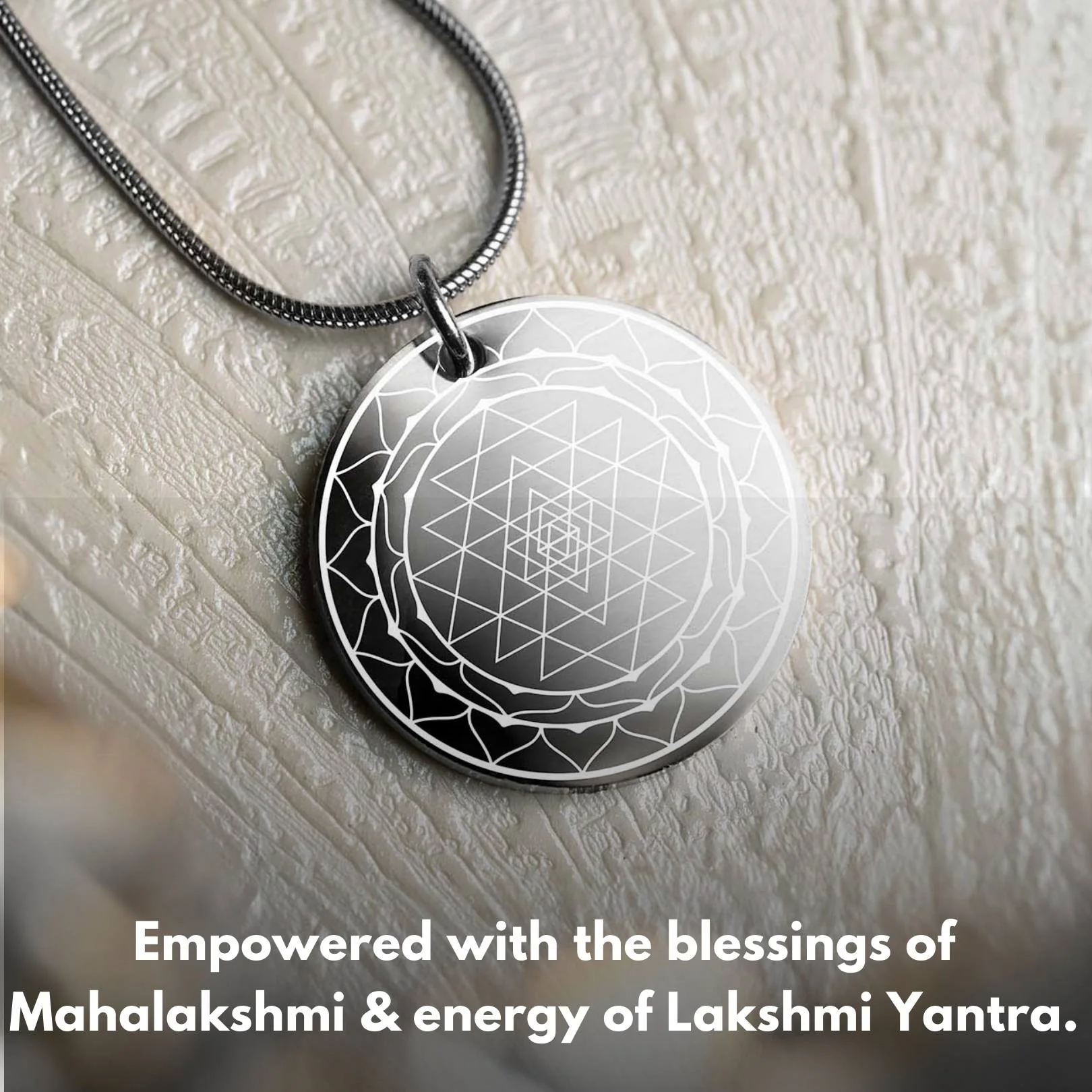 Prosperity Lakshmi Yantra Circle Necklace - Image 5