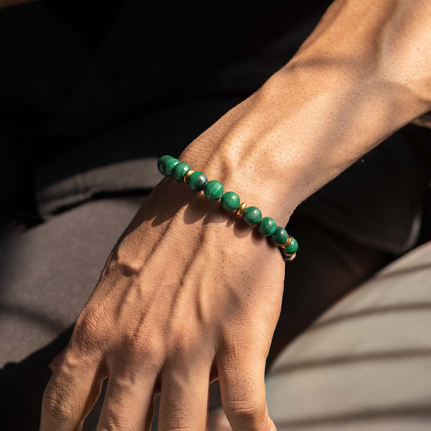 Prosperity Malachite Natural Stone Bracelet with Magsnap 3 - Image 3