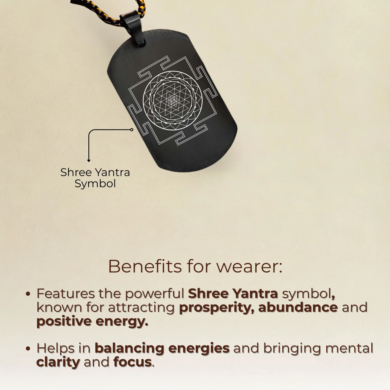 Prosperity Shree Yantra Tag Necklace - Image 10