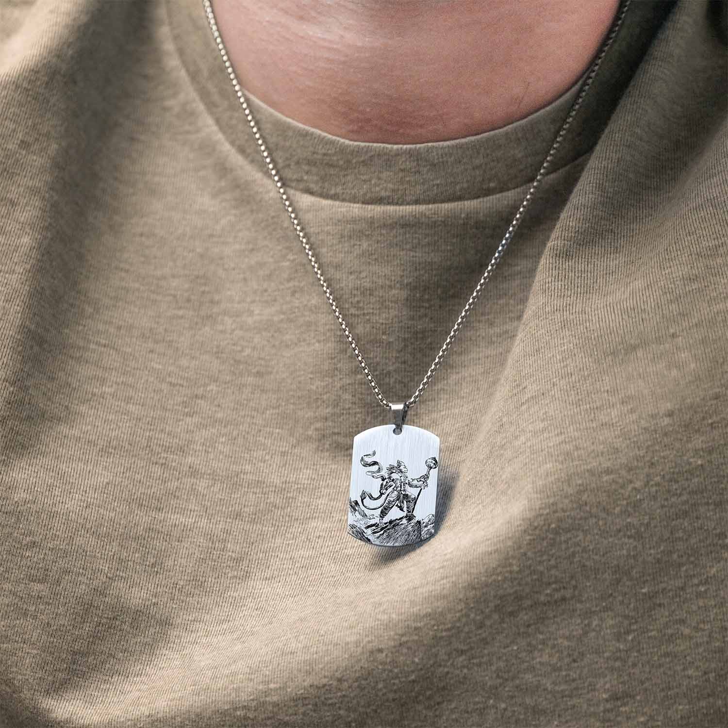 Protector Hanuman Godform Tag Necklace - Image 10