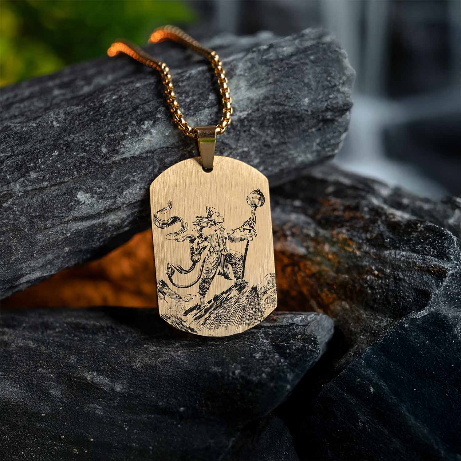 Protector Hanuman Godform Tag Necklace - Image 15
