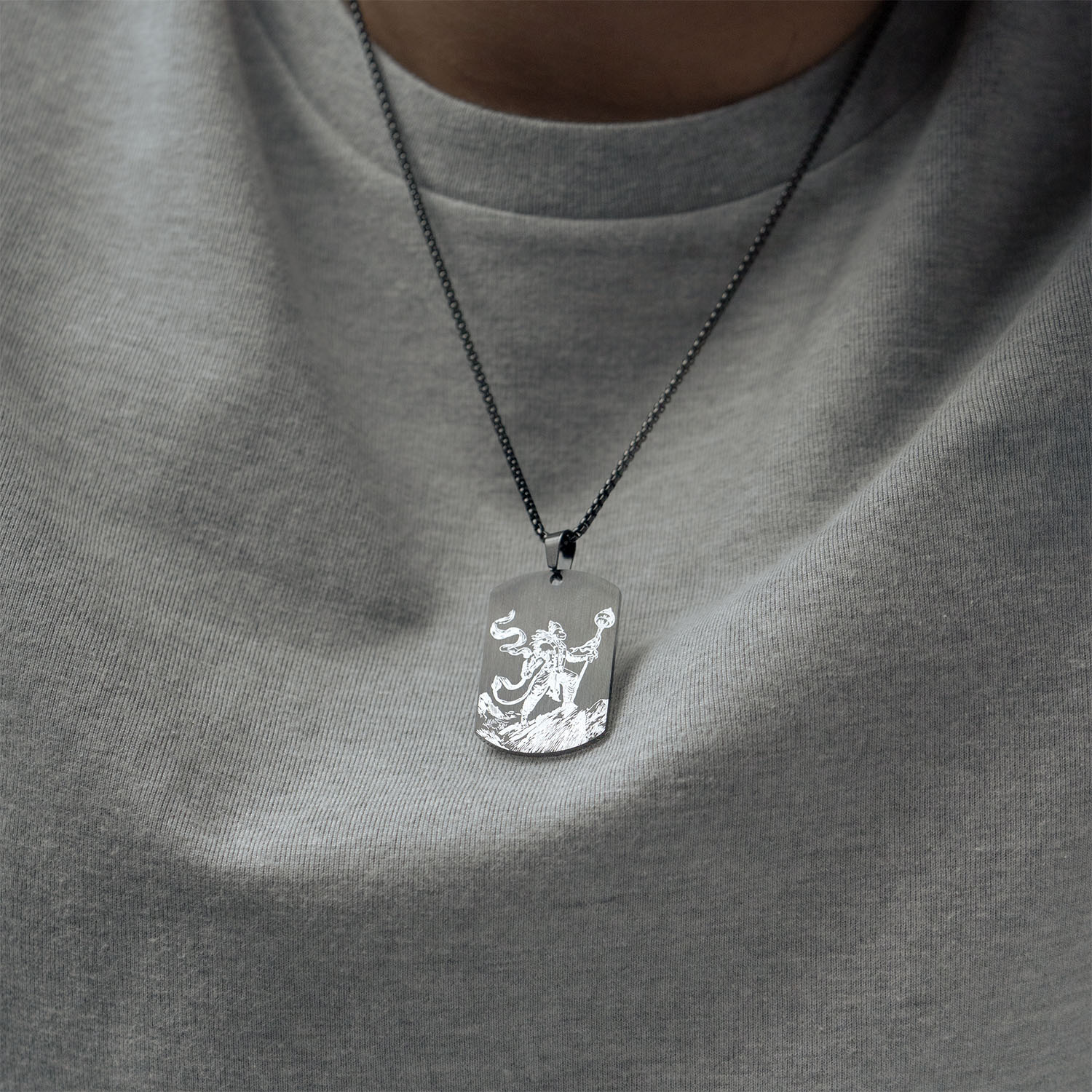 Protector Hanuman Godform Tag Necklace - Image 3