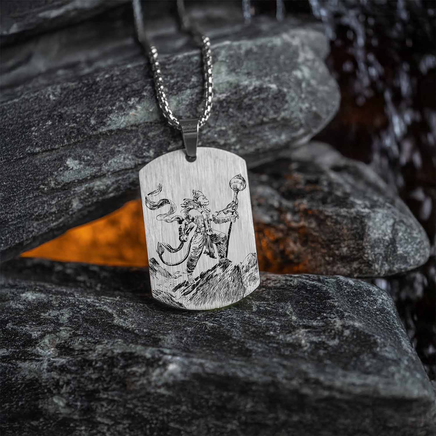 Protector Hanuman Godform Tag Necklace - Image 8