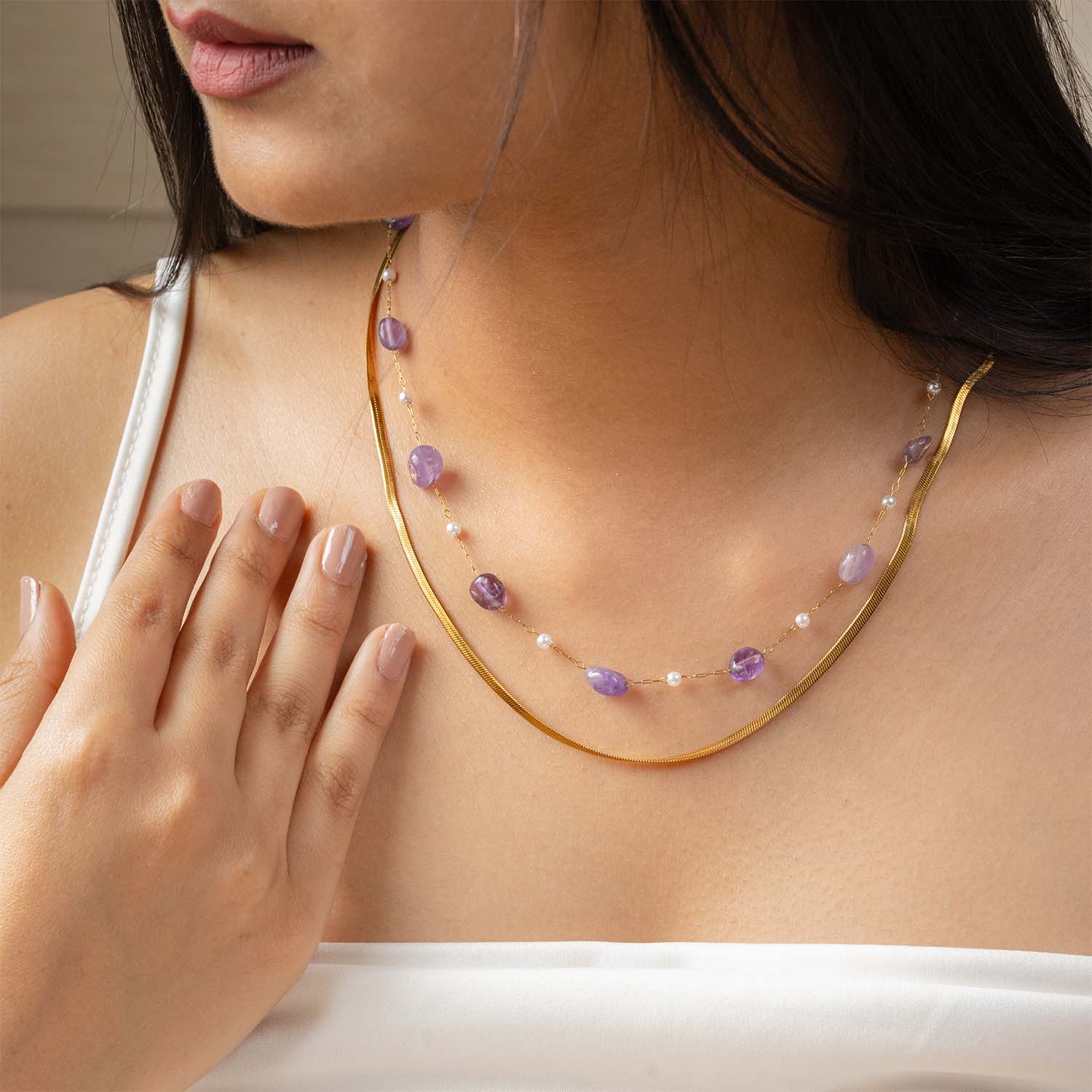 Purple Mist Stack Necklace - Image 2