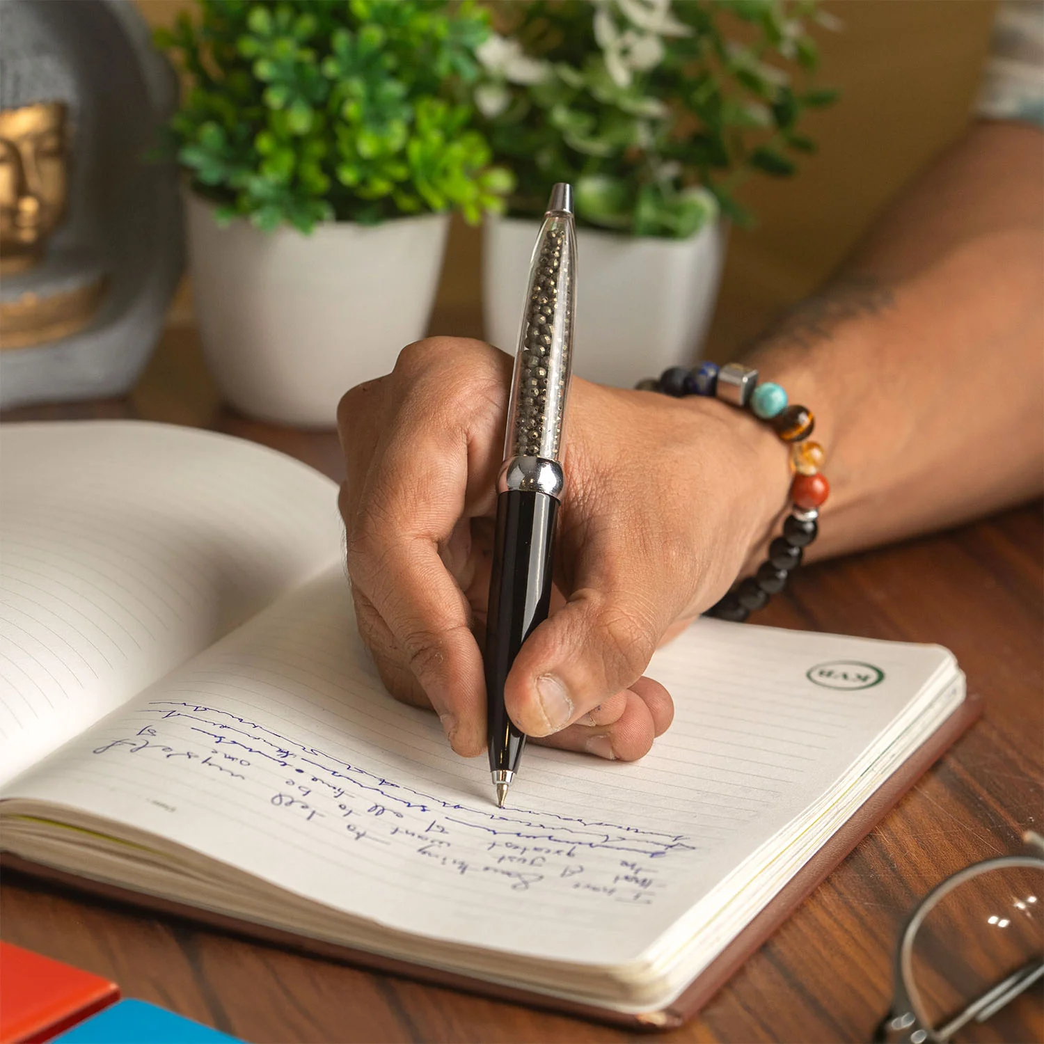 Pyrite MagSpin Rotating Desk Pen with DryFlow Ink - Image 3