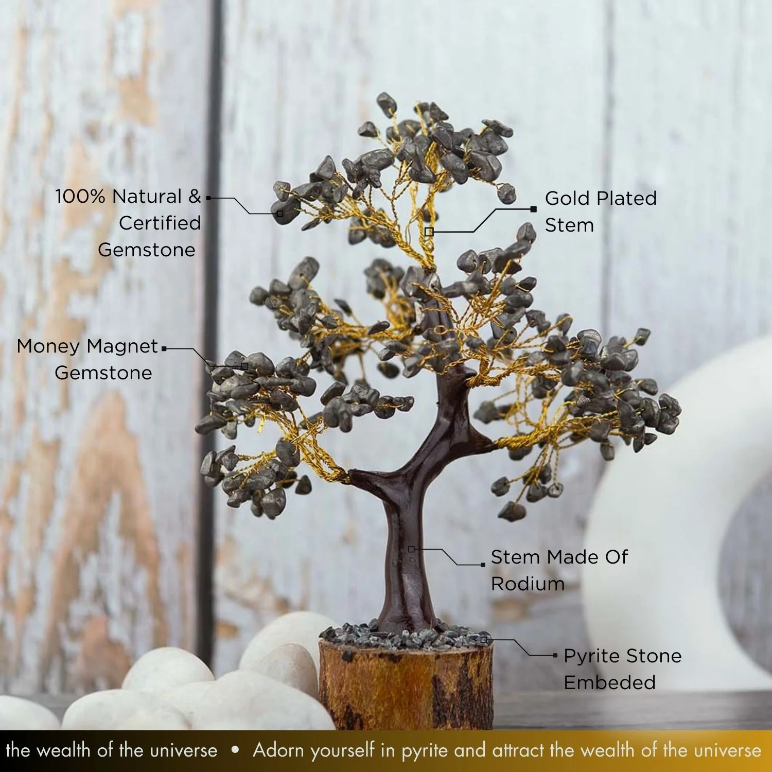 Pyrite Natural Stone Tree - Image 3