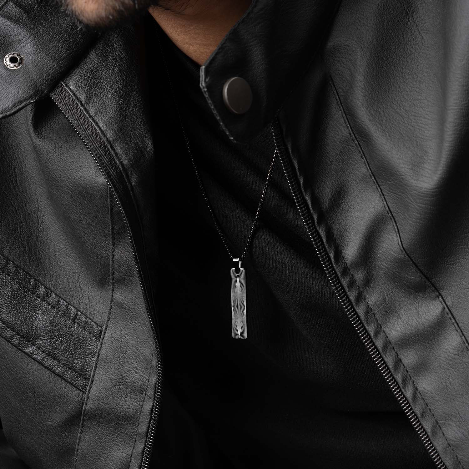 Quad Prism Mini Tag Necklace - Image 2