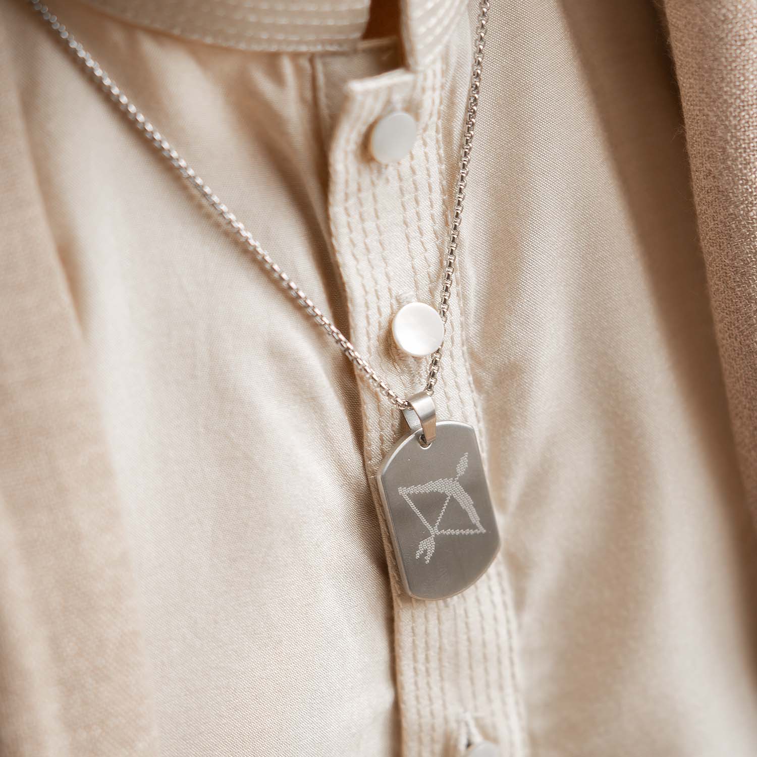 Ram Baan MicroCarved Tag Necklace - Image 3
