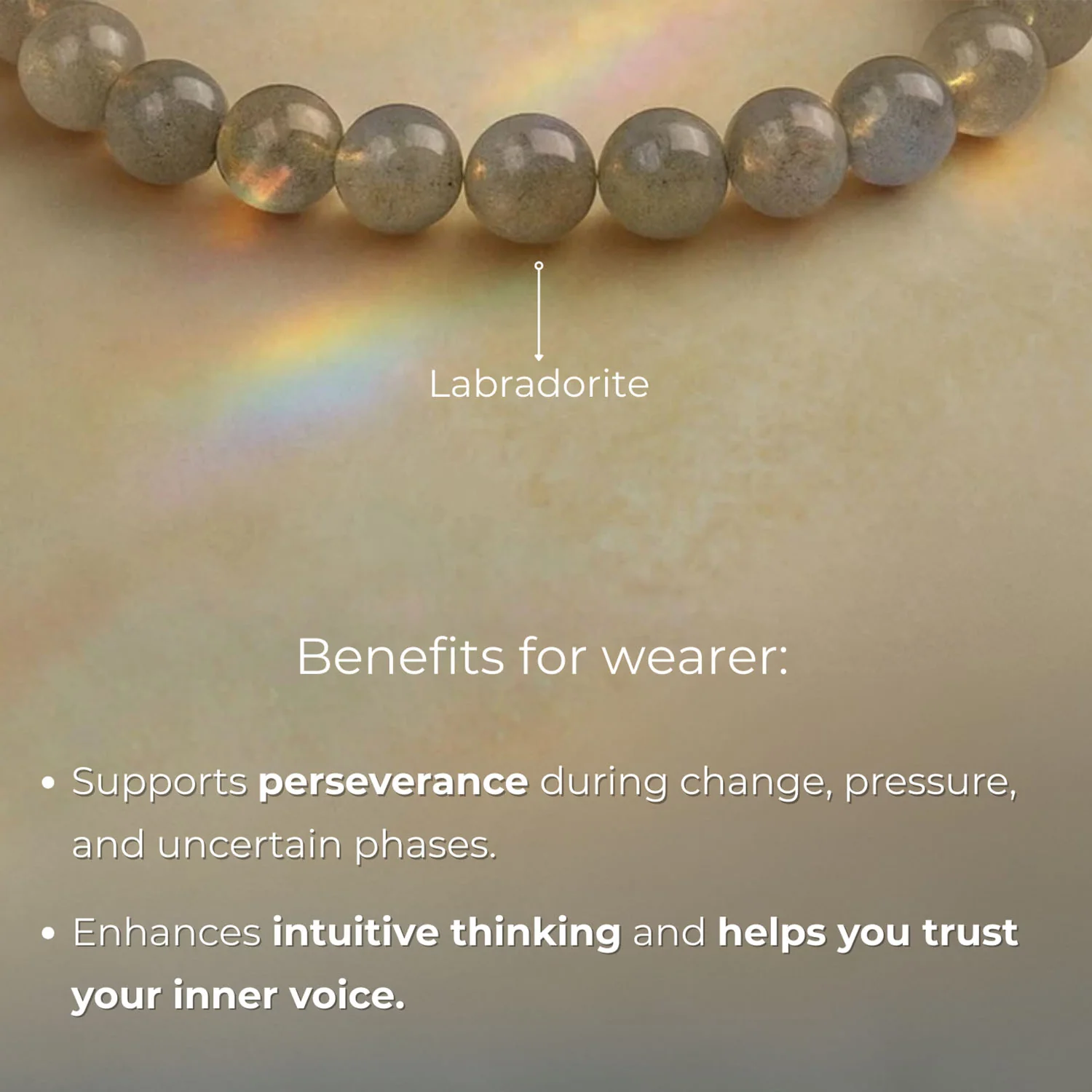 Resilient Labradorite Natural Stone Bracelet With MagSnap 3 - Image 2