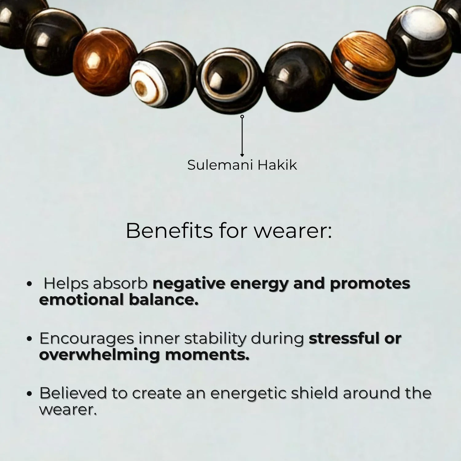 Resonant Sulemani Hakik Natural Stone Bracelet with MagSnap2 - Image 2