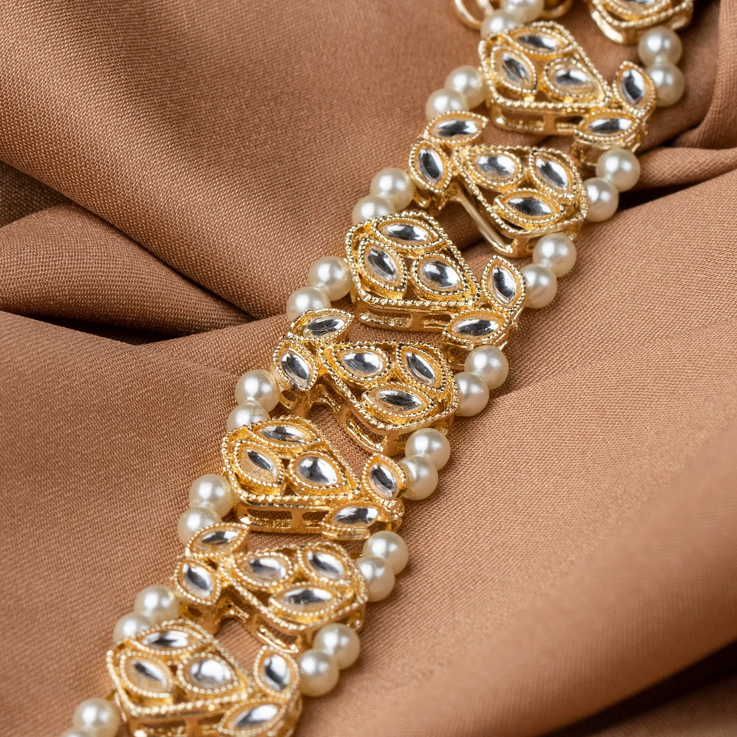 Rhea Pearl Kundan Bracelet - Image 2