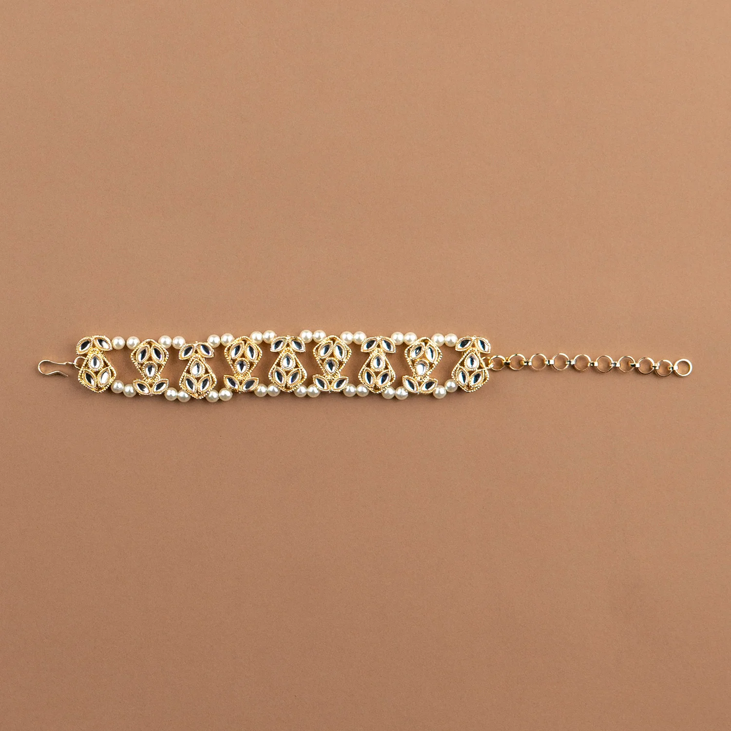 Rhea Pearl Kundan Bracelet - Image 3