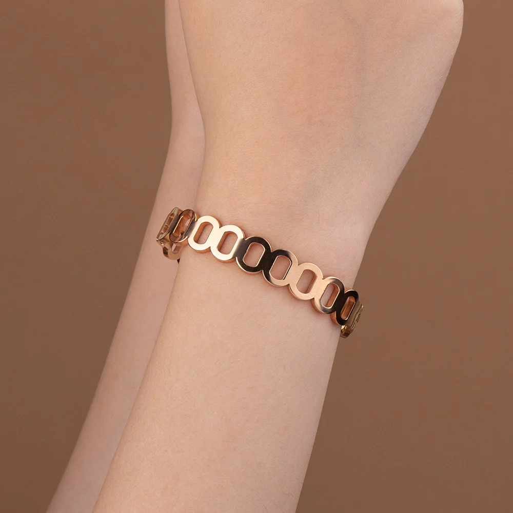 Rose Gold Diamond Reversible Bracelet - Image 5