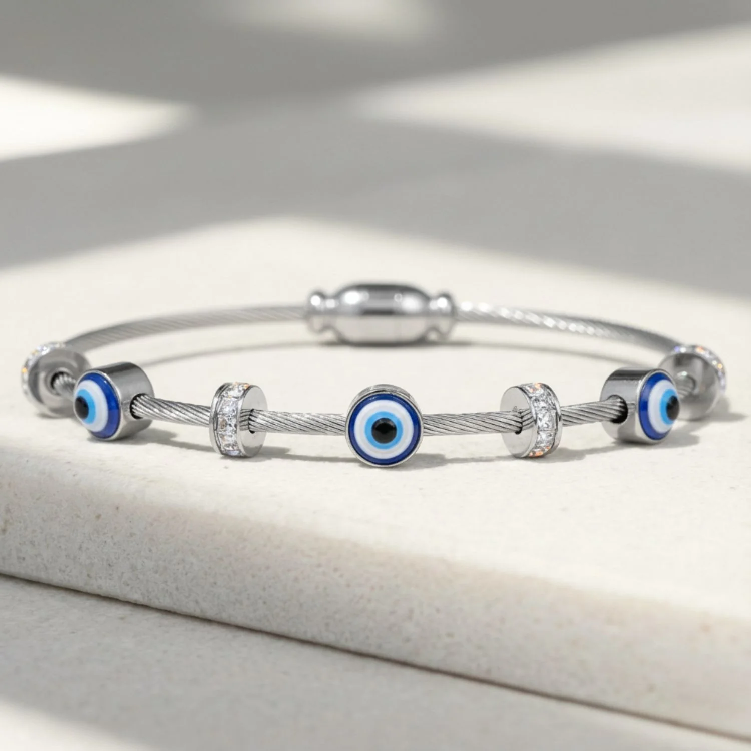 Evil Eye Diamond Magnetic Bracelet - Image 12