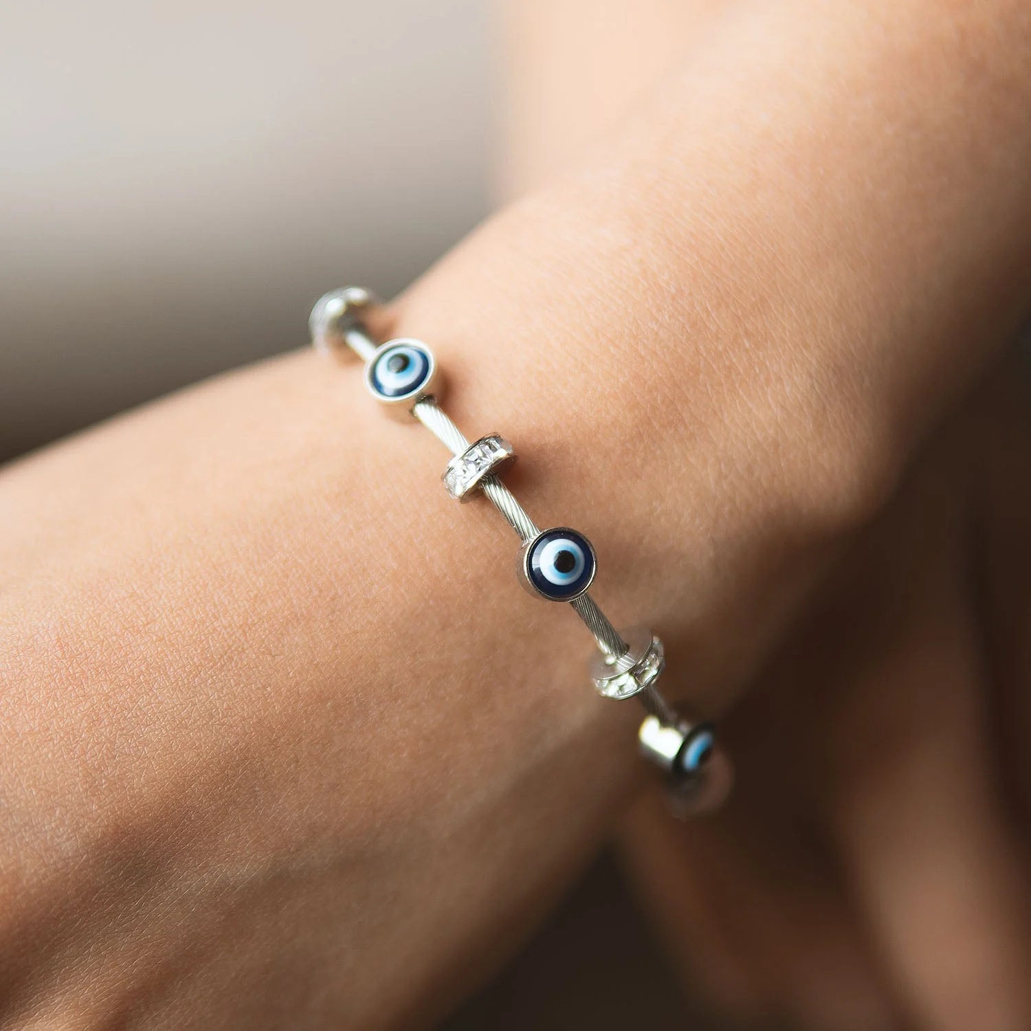 Evil Eye Diamond Magnetic Bracelet - Image 13