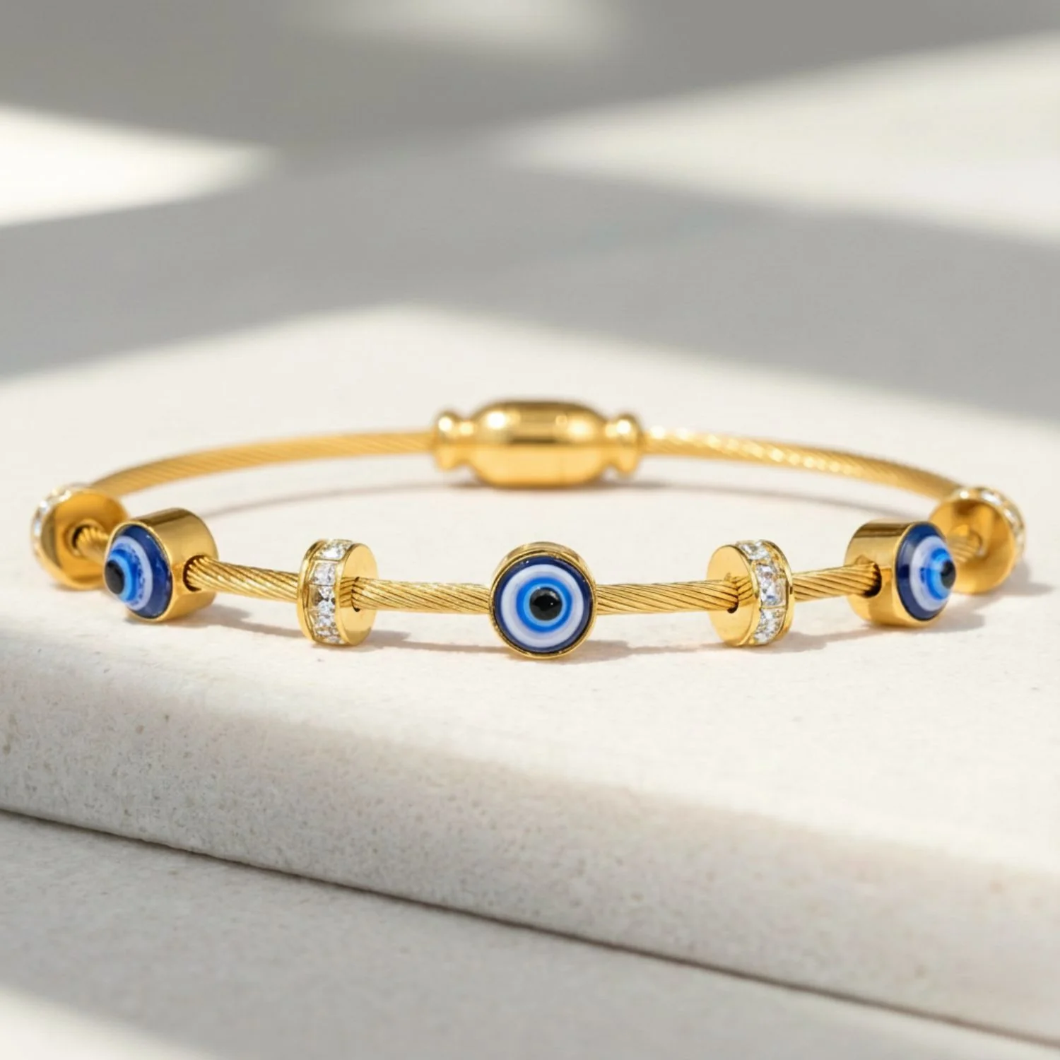Evil Eye Diamond Magnetic Bracelet - Image 6