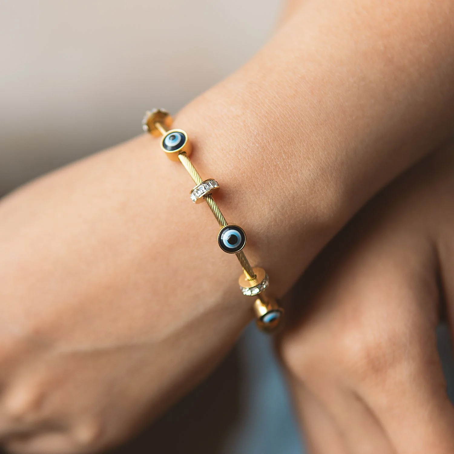 Evil Eye Diamond Magnetic Bracelet - Image 7