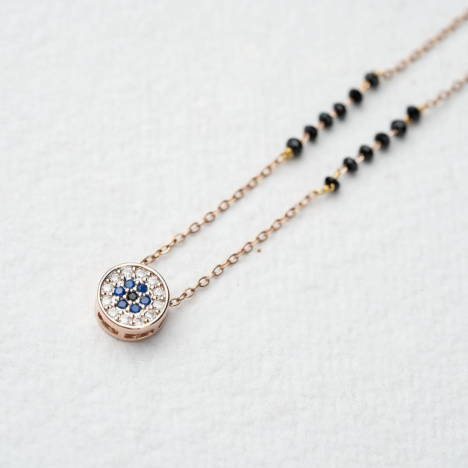 Rose Gold Evil Eye Mangalsutra - Image 2