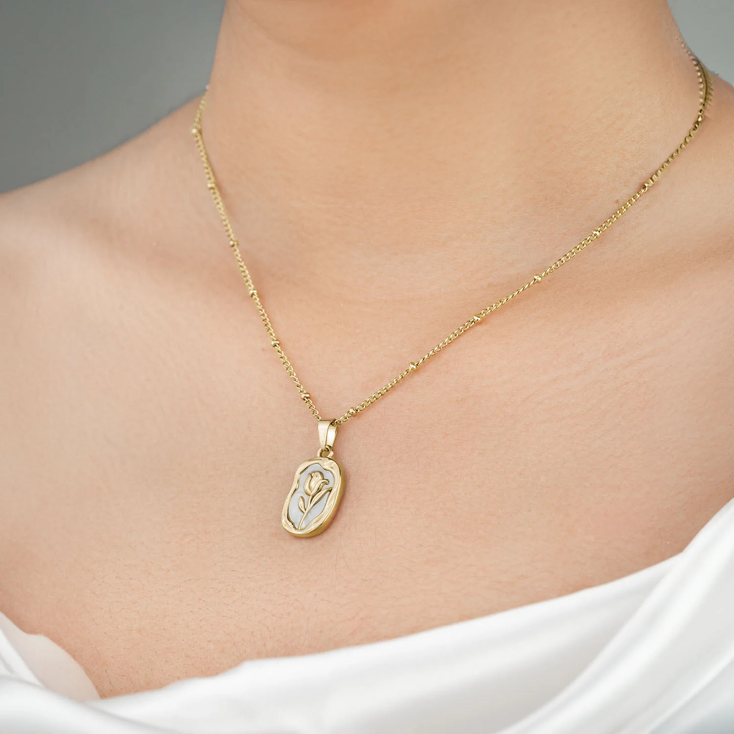 Personalise Initials Reversible Rose Necklace - Image 14