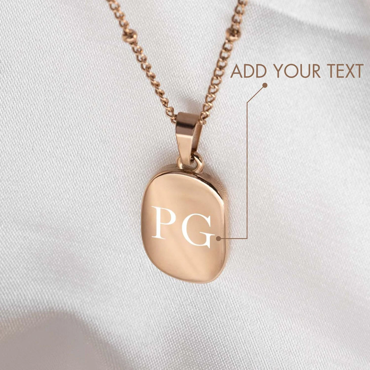 Personalise Initials Reversible Rose Necklace - Image 4