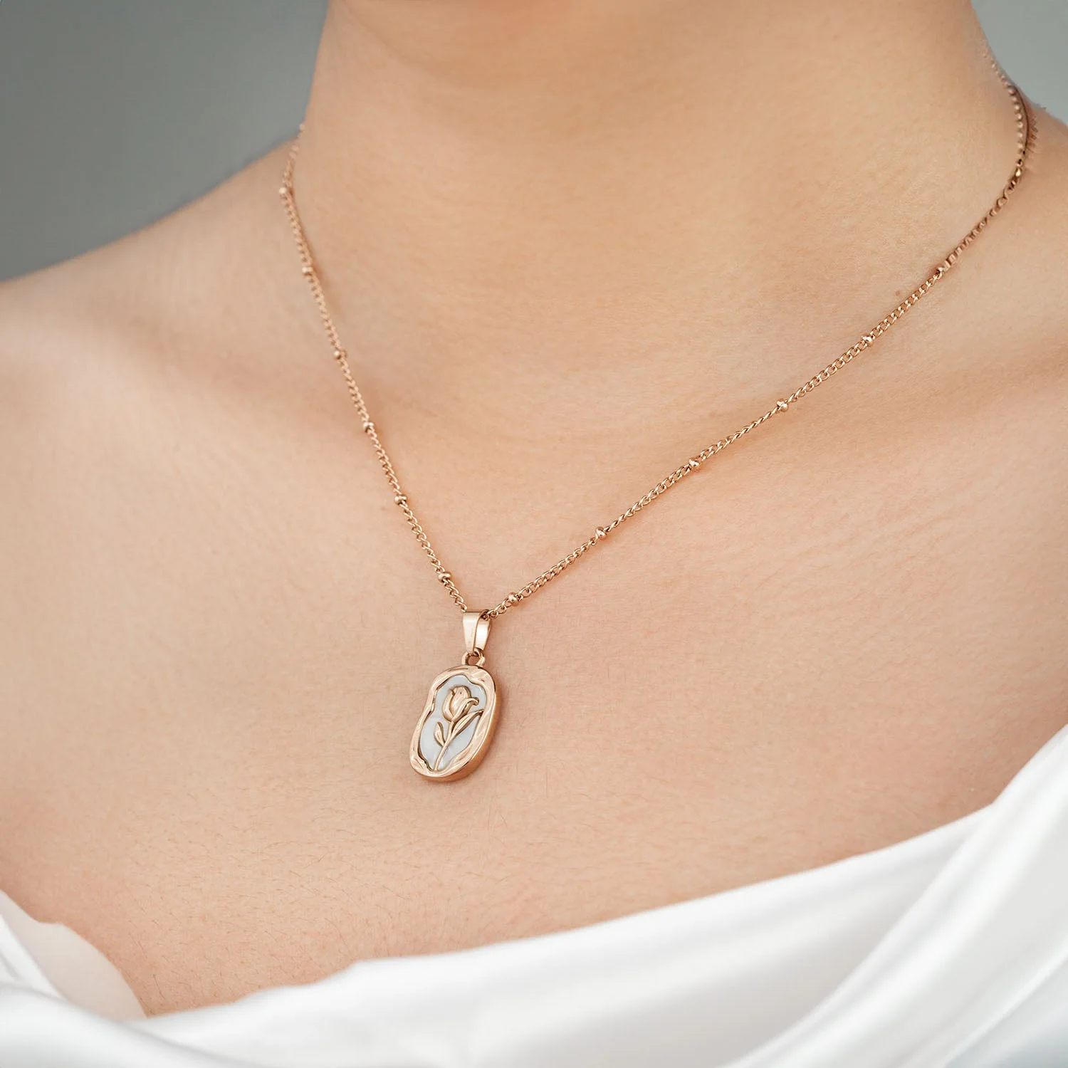 Personalise Initials Reversible Rose Necklace - Image 6