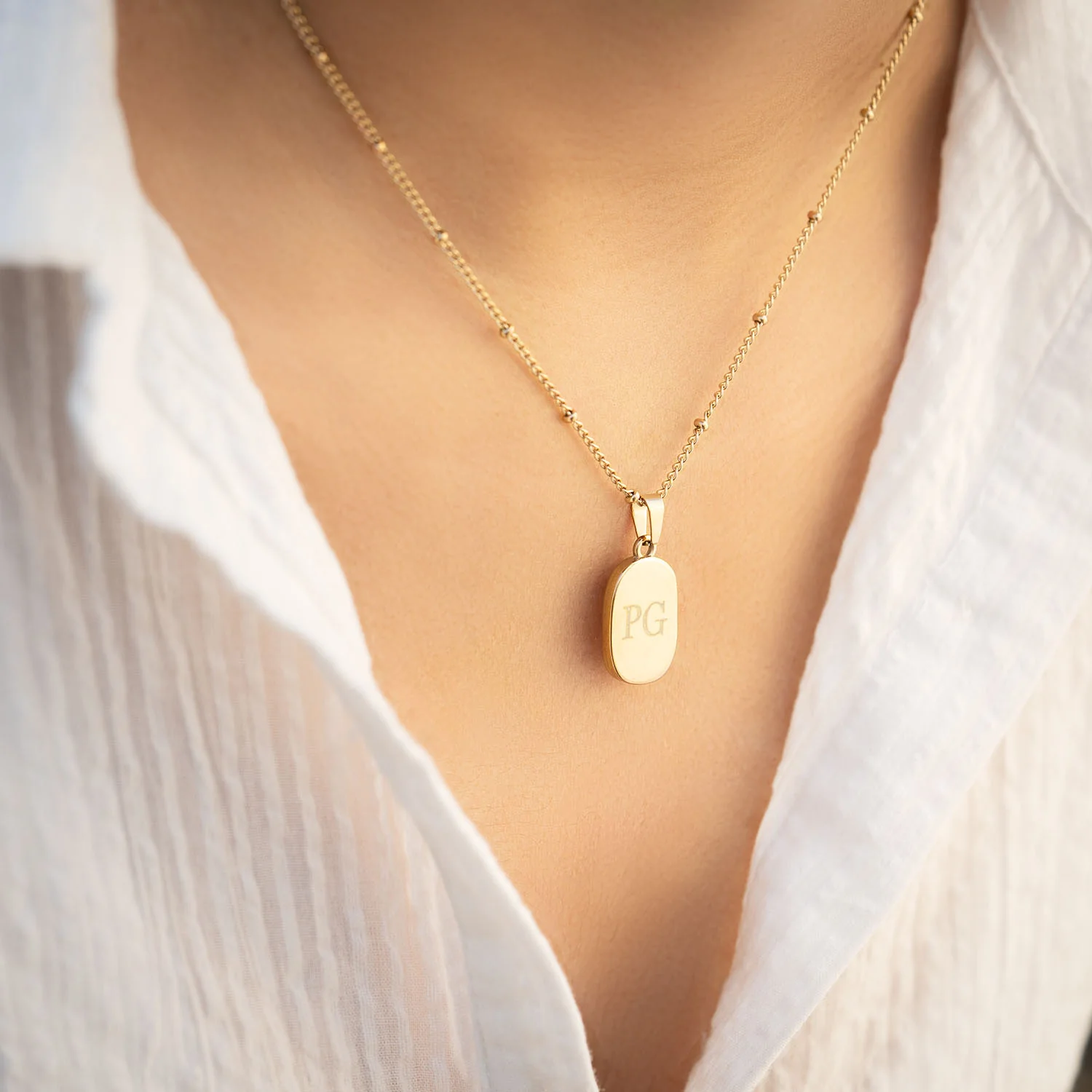 Personalise Initials Reversible Rose Necklace - Image 9