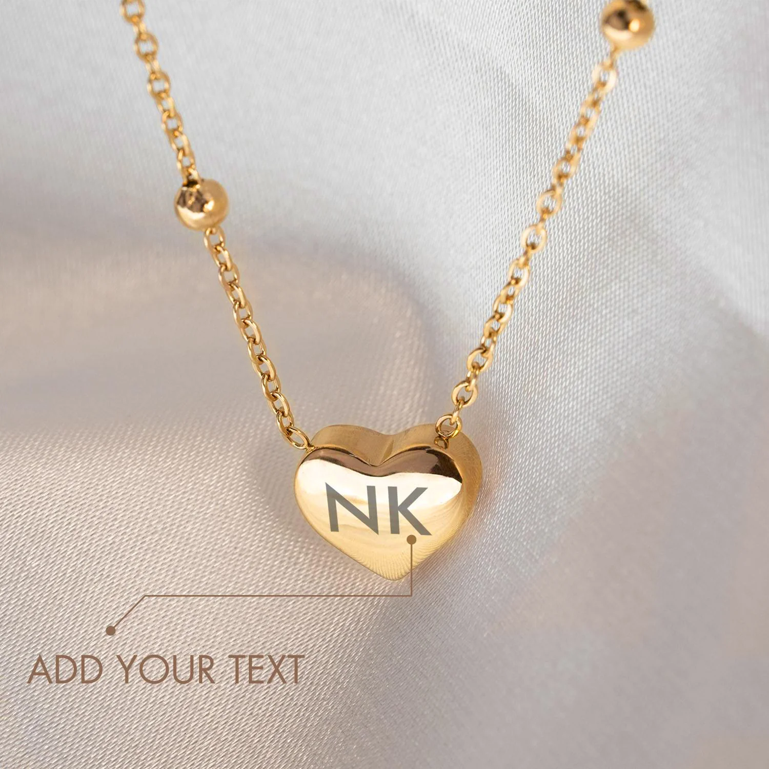 Paris Heart Gold Reversible Necklace - Image 5