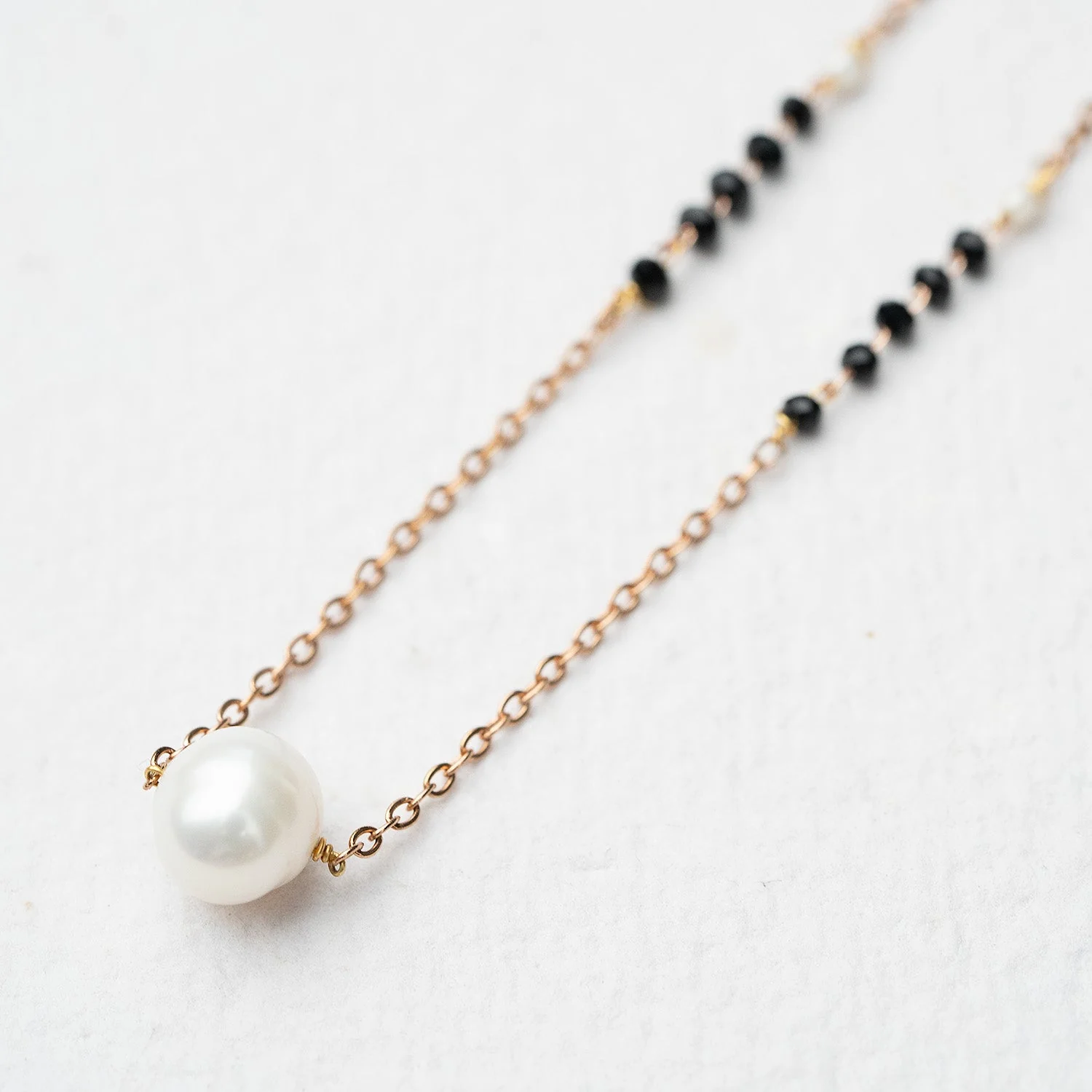 Rose Gold Pearl Mangalsutra - Image 2