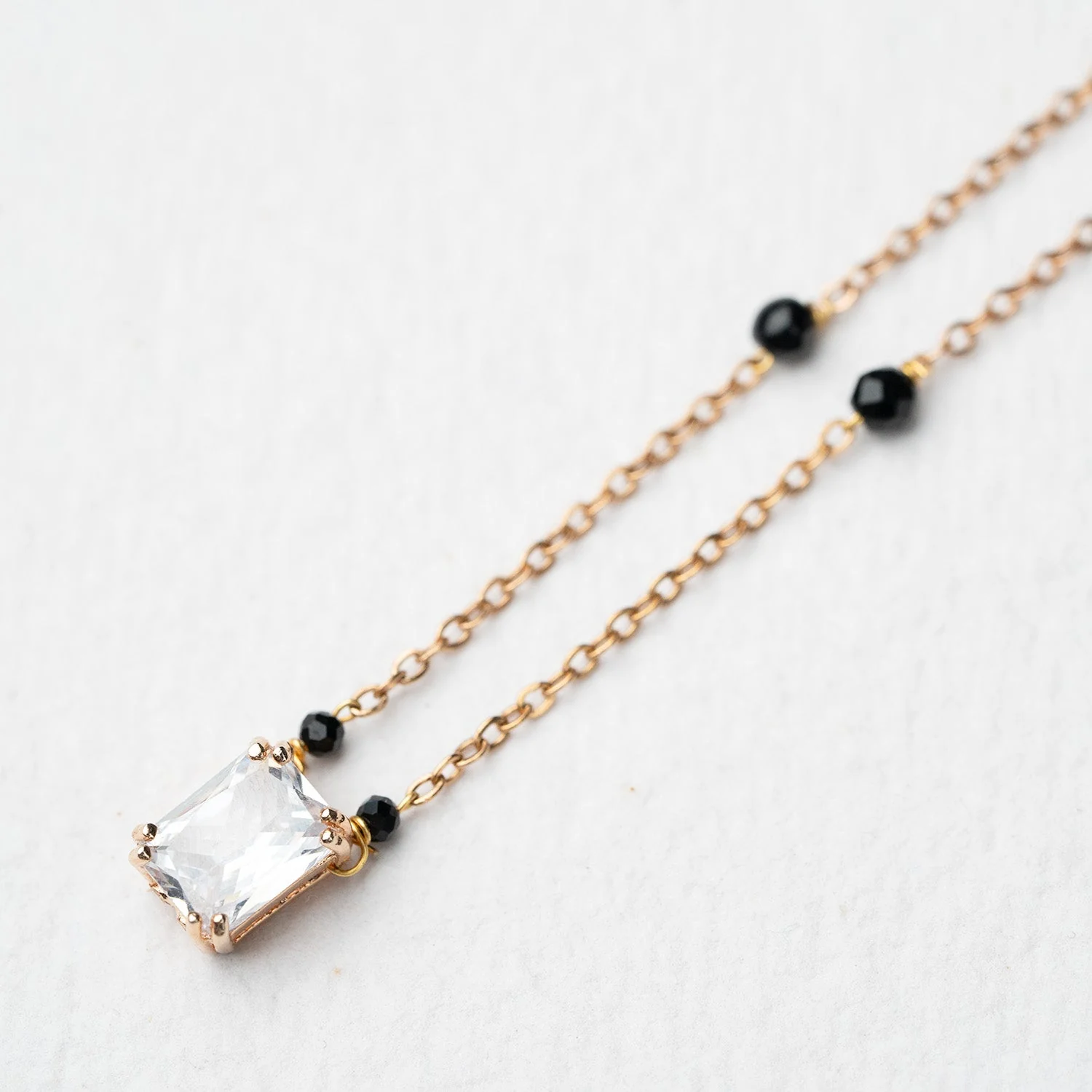 Rose Gold Radiant Diamond Mangalsutra - Image 2