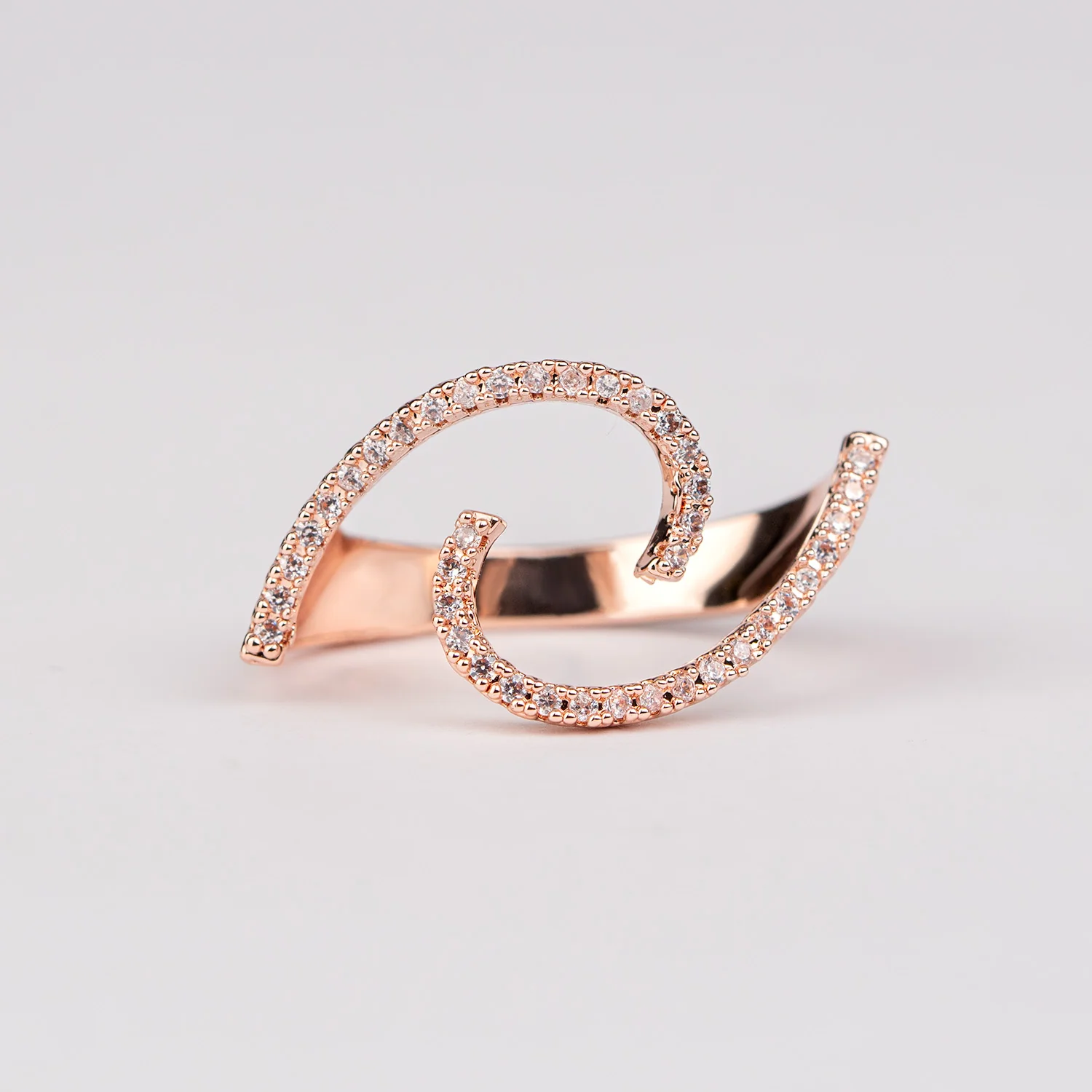 Rose Gold Swirl Ring - Image 2