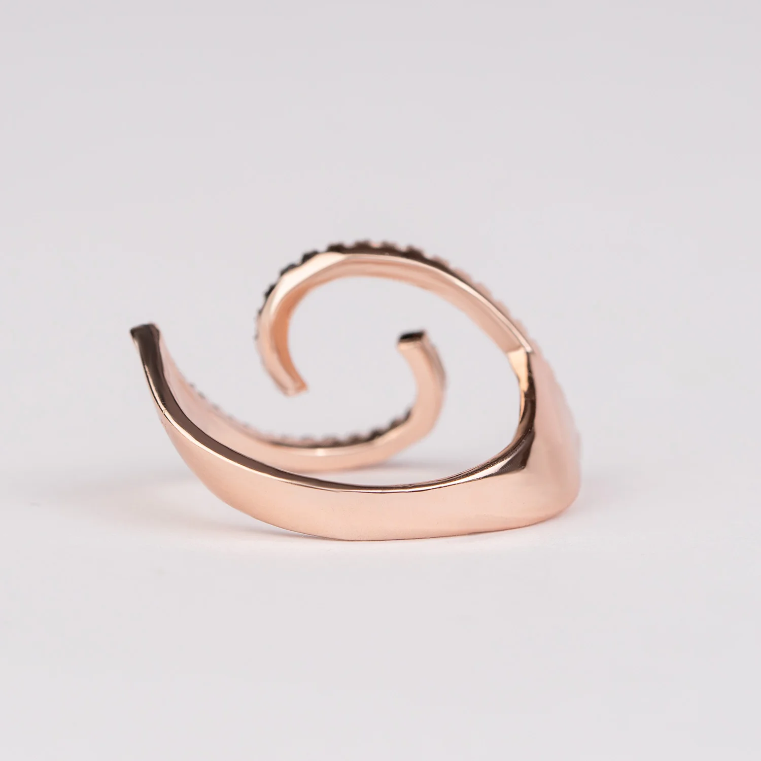 Rose Gold Swirl Ring - Image 3