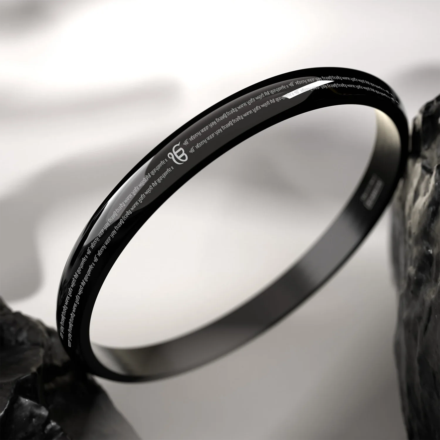 Ik Onkar Satnam Mantra MicroCarved Punjabi Curved Kada - Image 17