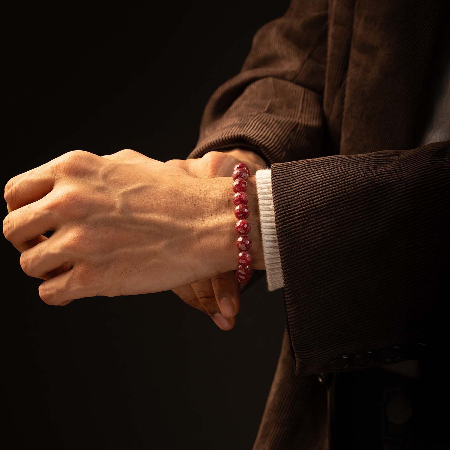 Royal Ruby Natural Stone Bracelet with Magsnap 3 - Image 3
