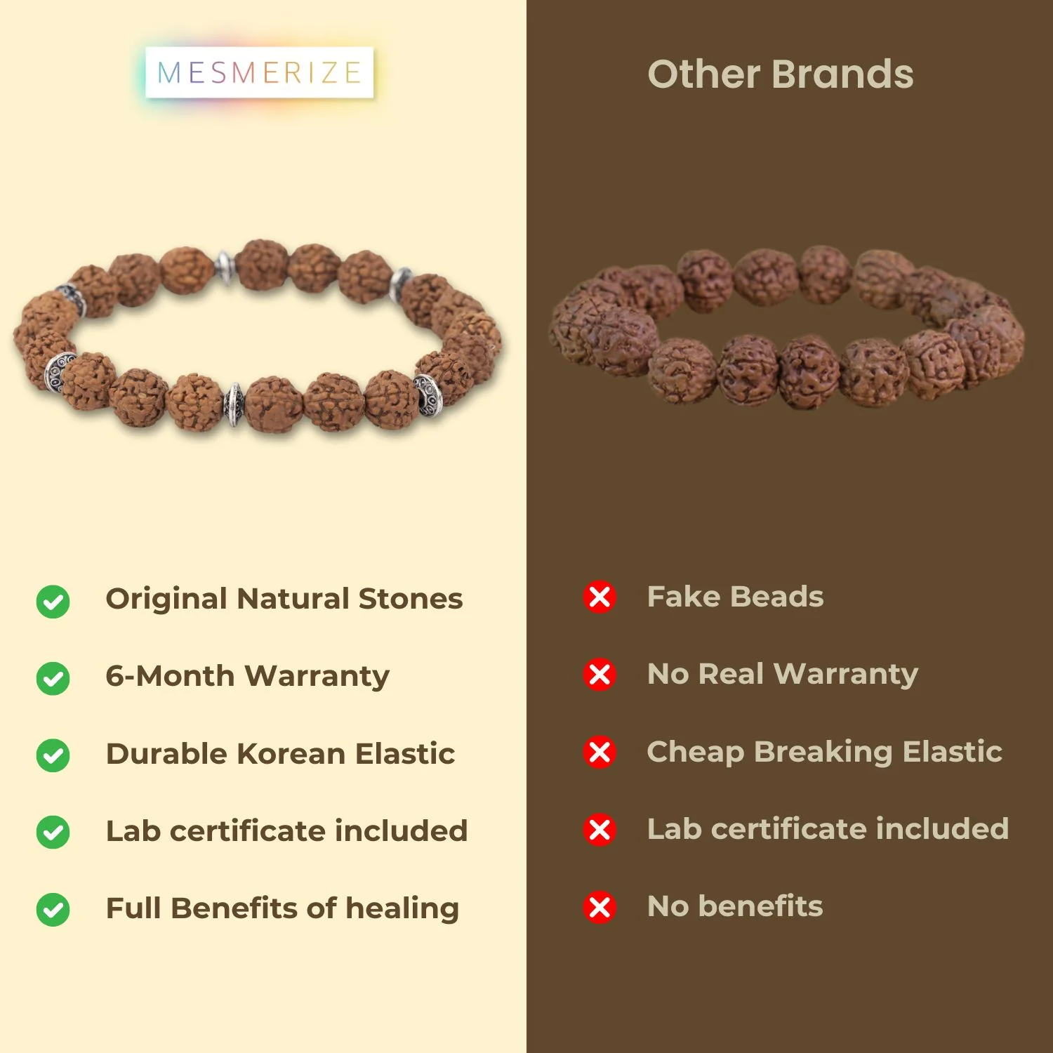 Rudraksh Natural Stone Bracelet - Image 15