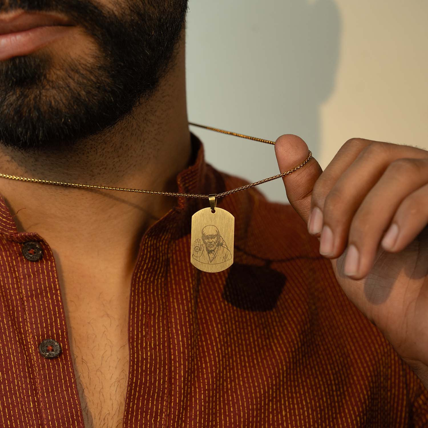 Sai Baba Tag Necklace - Image 3