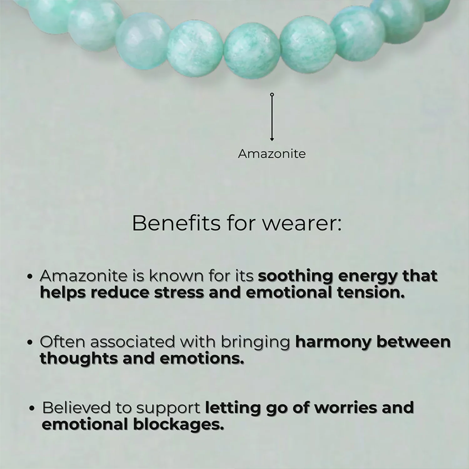 Serene Amazonite Natural Stone Bracelet - Image 2