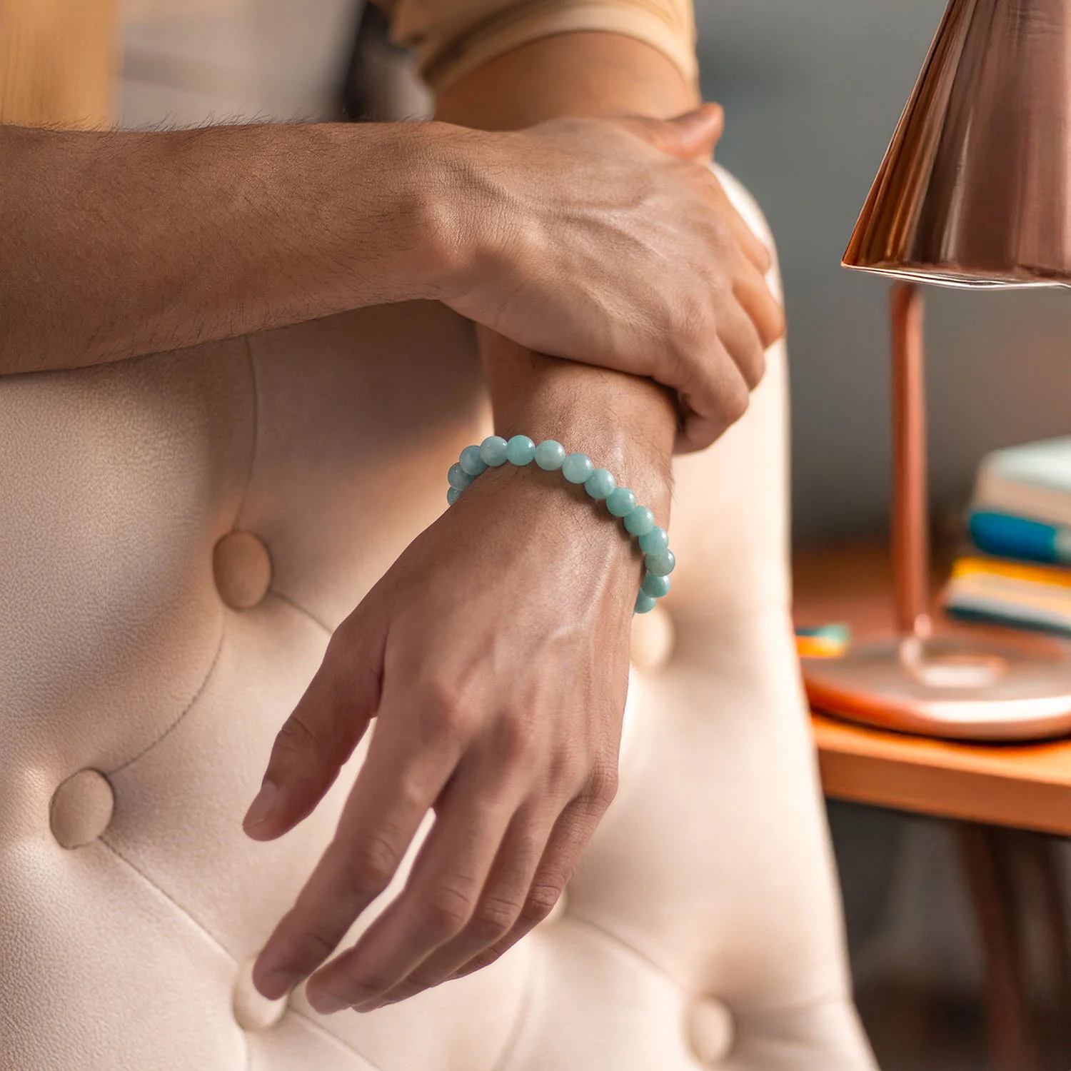 Serene Amazonite Natural Stone Bracelet - Image 3