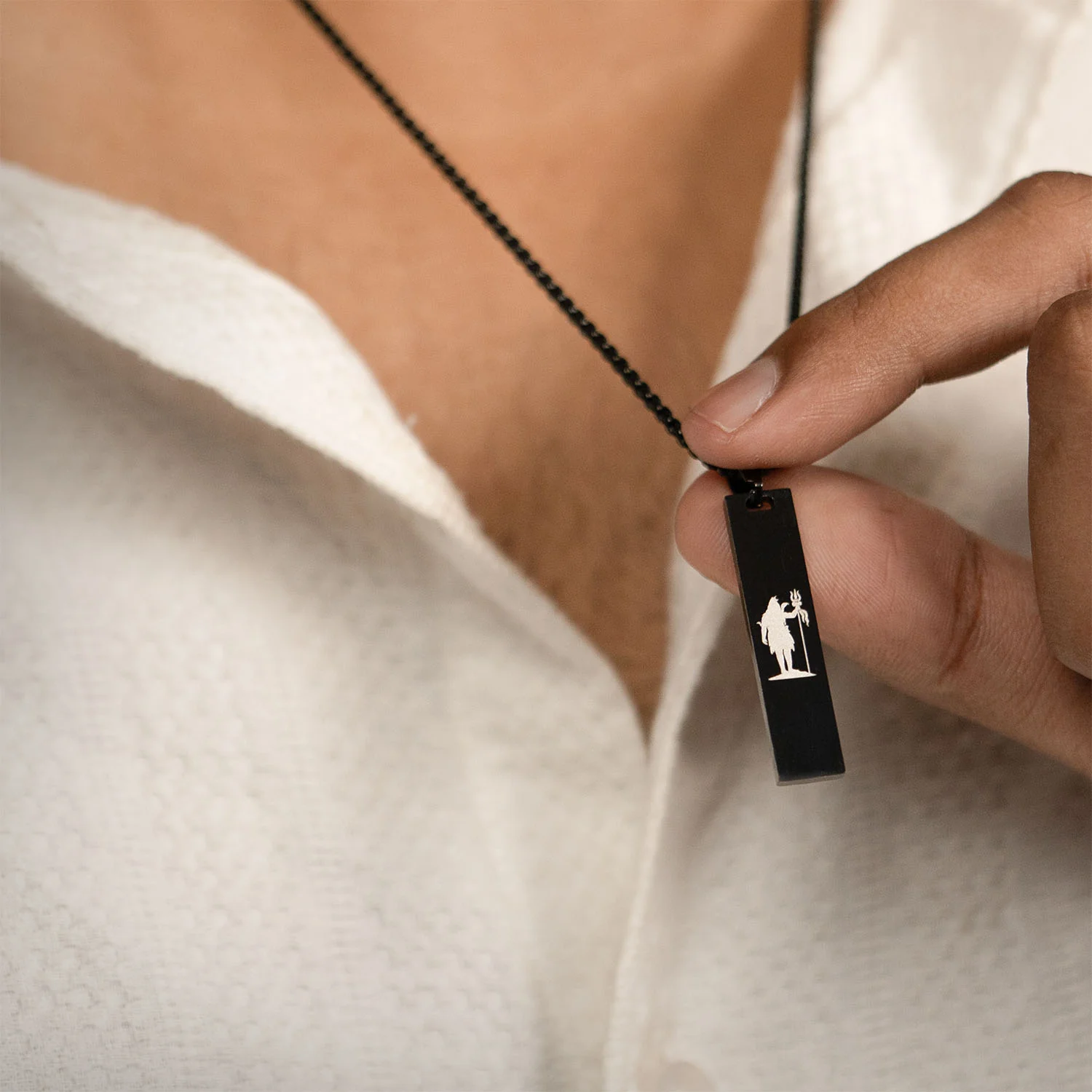 Shiv Mini Tag Necklace - Image 3