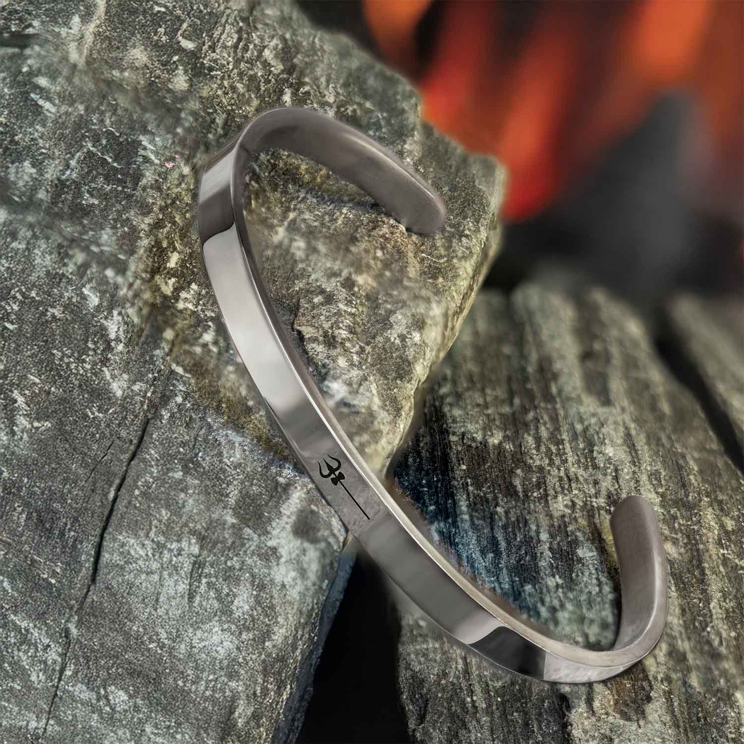 Shiv Trishul Gloss Cuff Adjustable Bracelet - Image 9