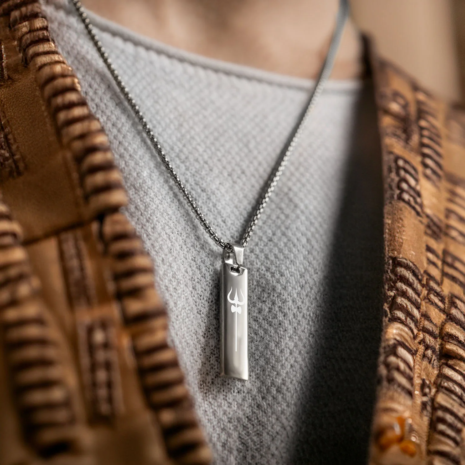 Shiv Trishul Mini Tag Necklace - Image 11