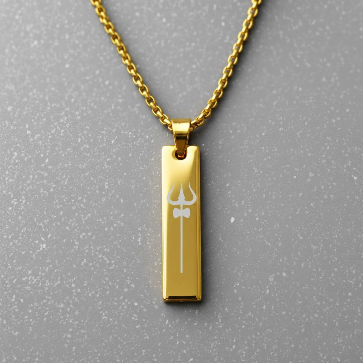 Shiv Trishul Mini Tag Necklace - Image 17