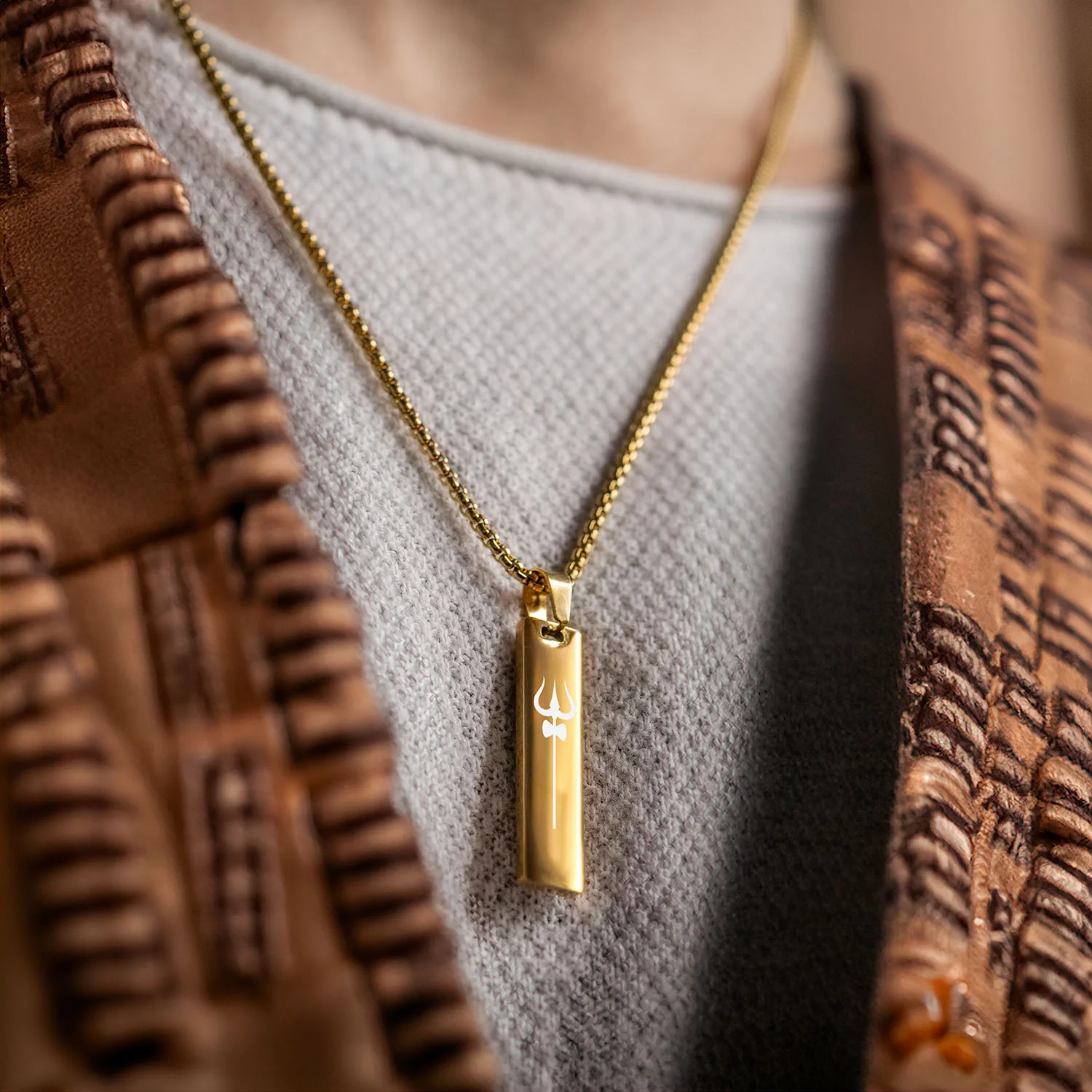 Shiv Trishul Mini Tag Necklace - Image 19