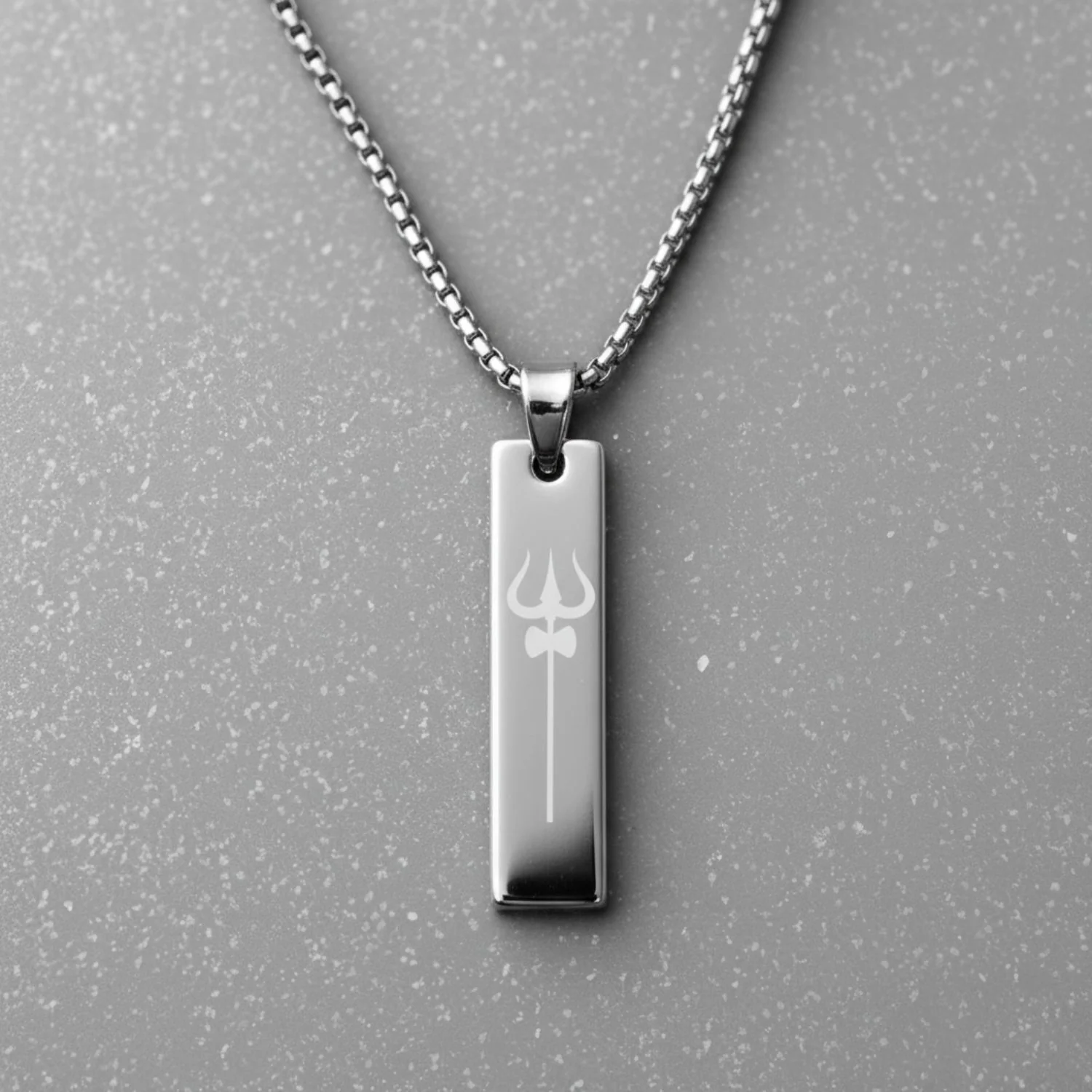 Shiv Trishul Mini Tag Necklace - Image 9