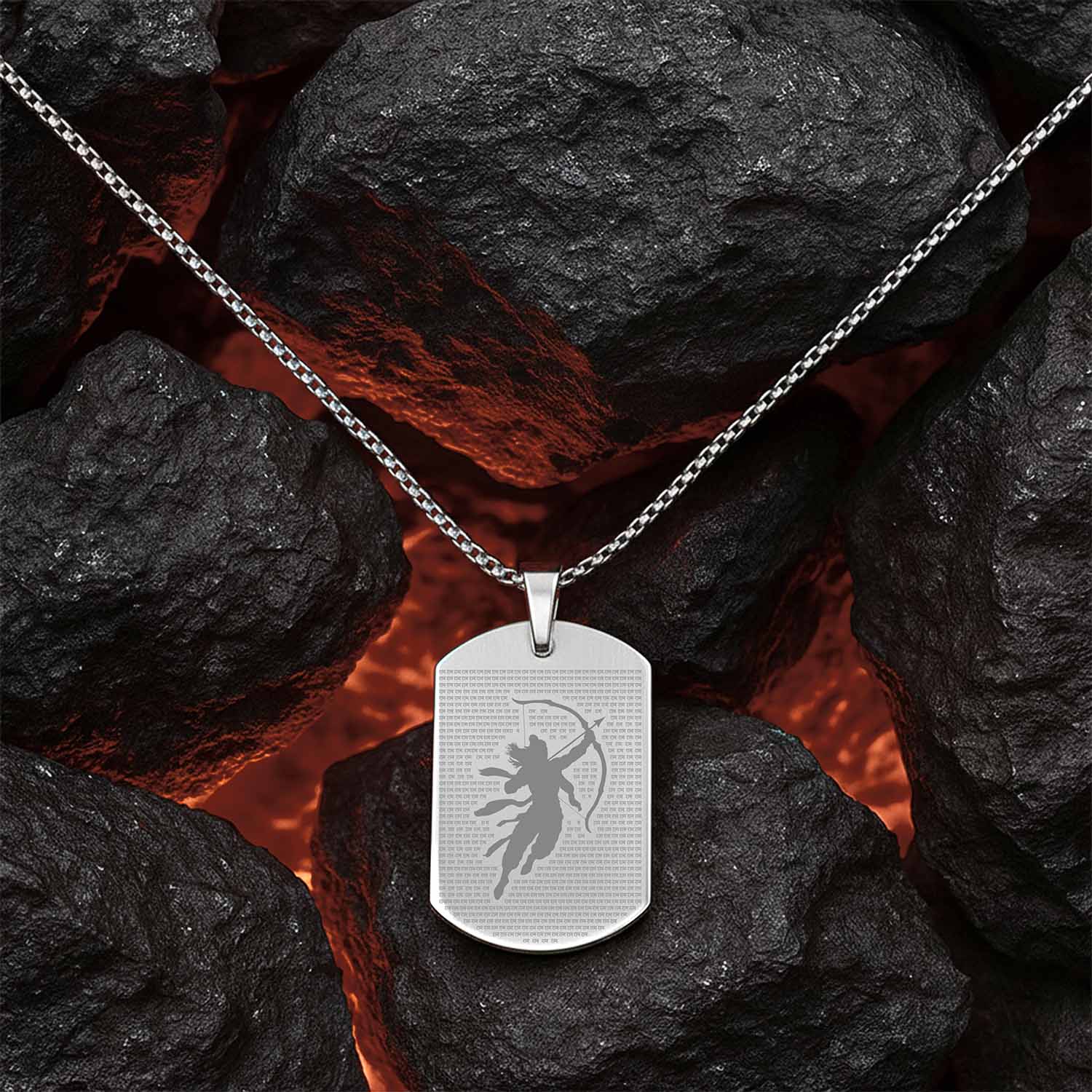Shree Ram MicroCarved Tag Necklace - Image 17