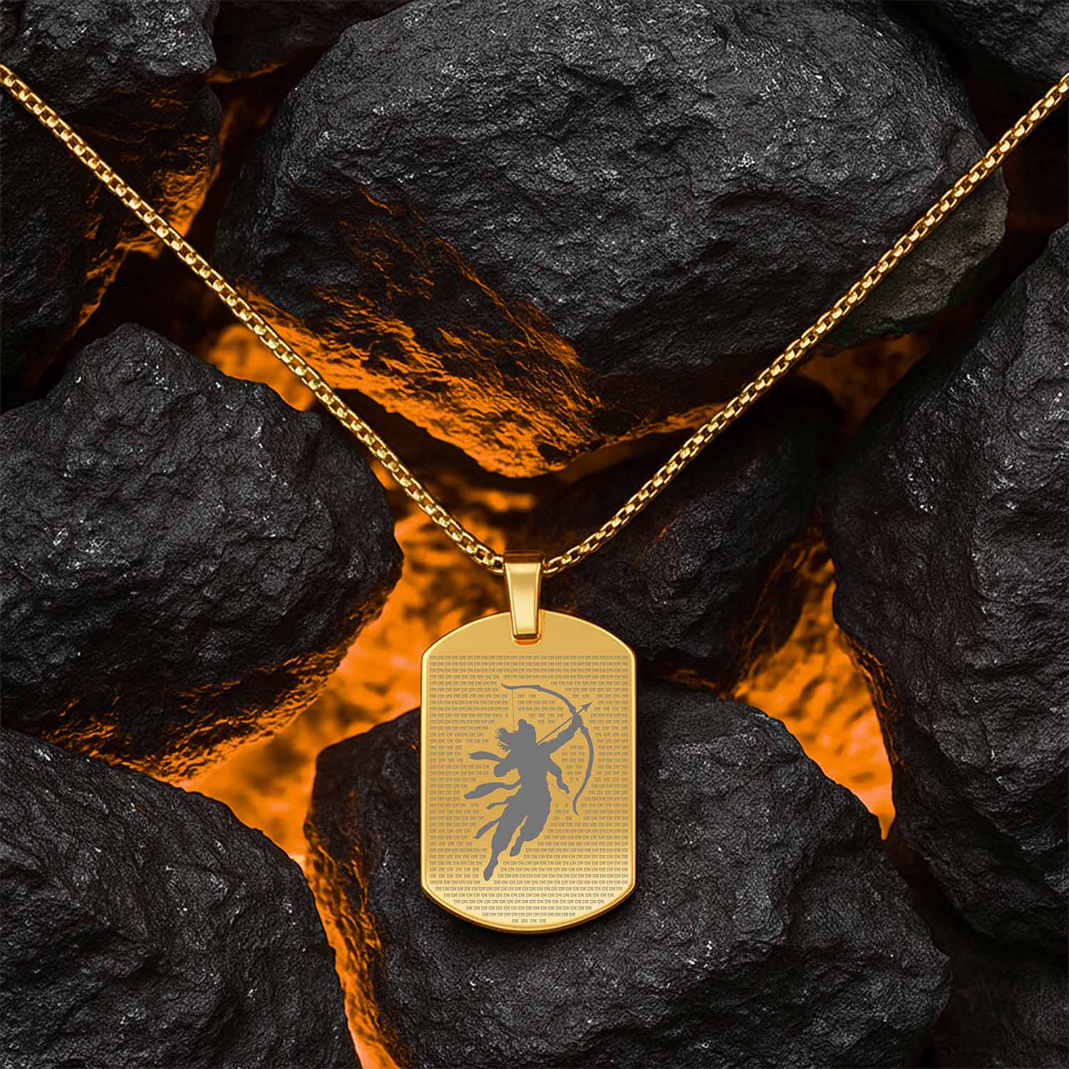 Shree Ram MicroCarved Tag Necklace - Image 9